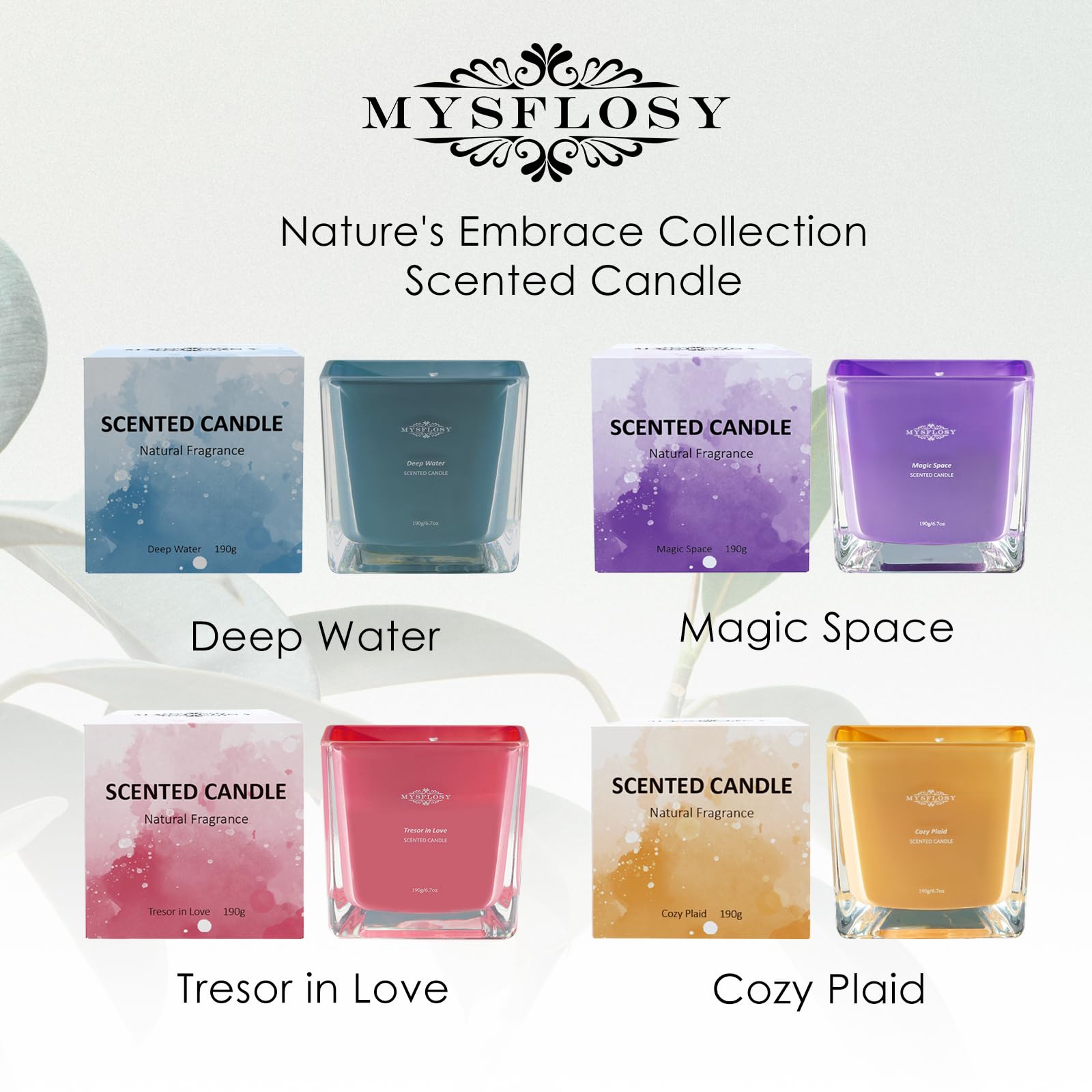 Mysflosy Soy Aromatherapy Candle, 40 Hour Burn time, Scented Candles with Floral and Fruity Scents Mysflosy buy supplements canada