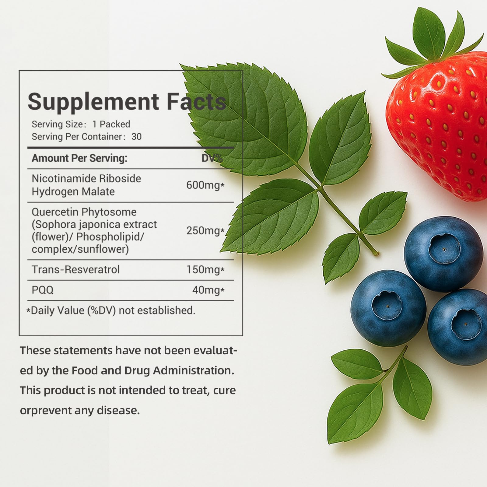 NAD Supplement 1000mg with Resveratrol Pure Organic Liquid Packets - Nicotinamide Riboside Supplements with PQQ - Liposomal NAD+ Berry Flavor Drink - Cellular Energy & Anti-Aging Support, 30 Packs YYURAURB buy supplements canada