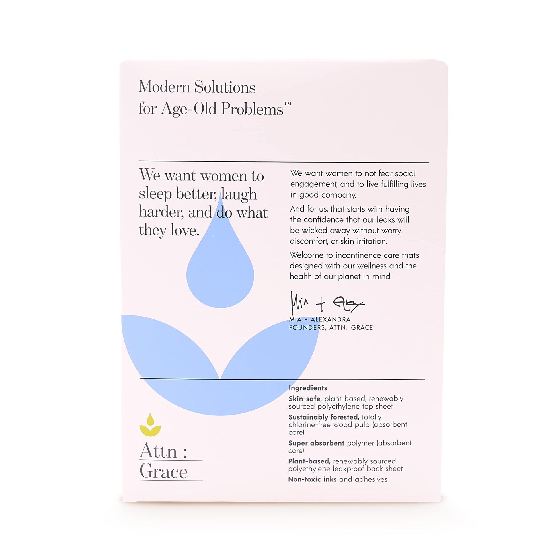 Attn: Grace Panty Liners for Women - 46 Liners – for Light Urinary Incontinence, Bladder Leakage ATTN : GRACE buy supplements canada