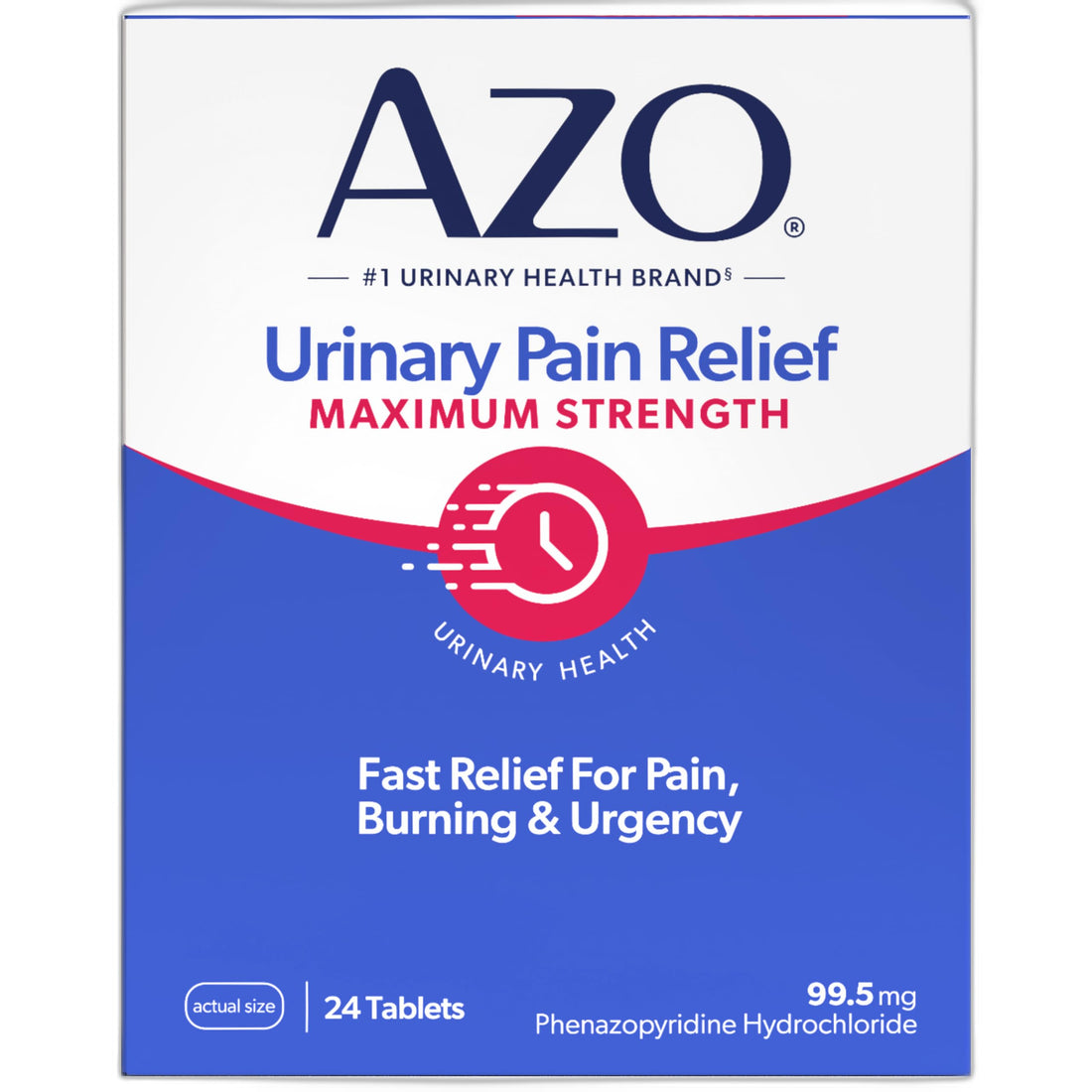AZO Urinary Pain Relief Maximum Strength, Fast relief of UTI Pain, Burning & Urgency, Targets Source of Pain, #1 Most Trusted Brand, 24 Tablets AZO buy supplements canada