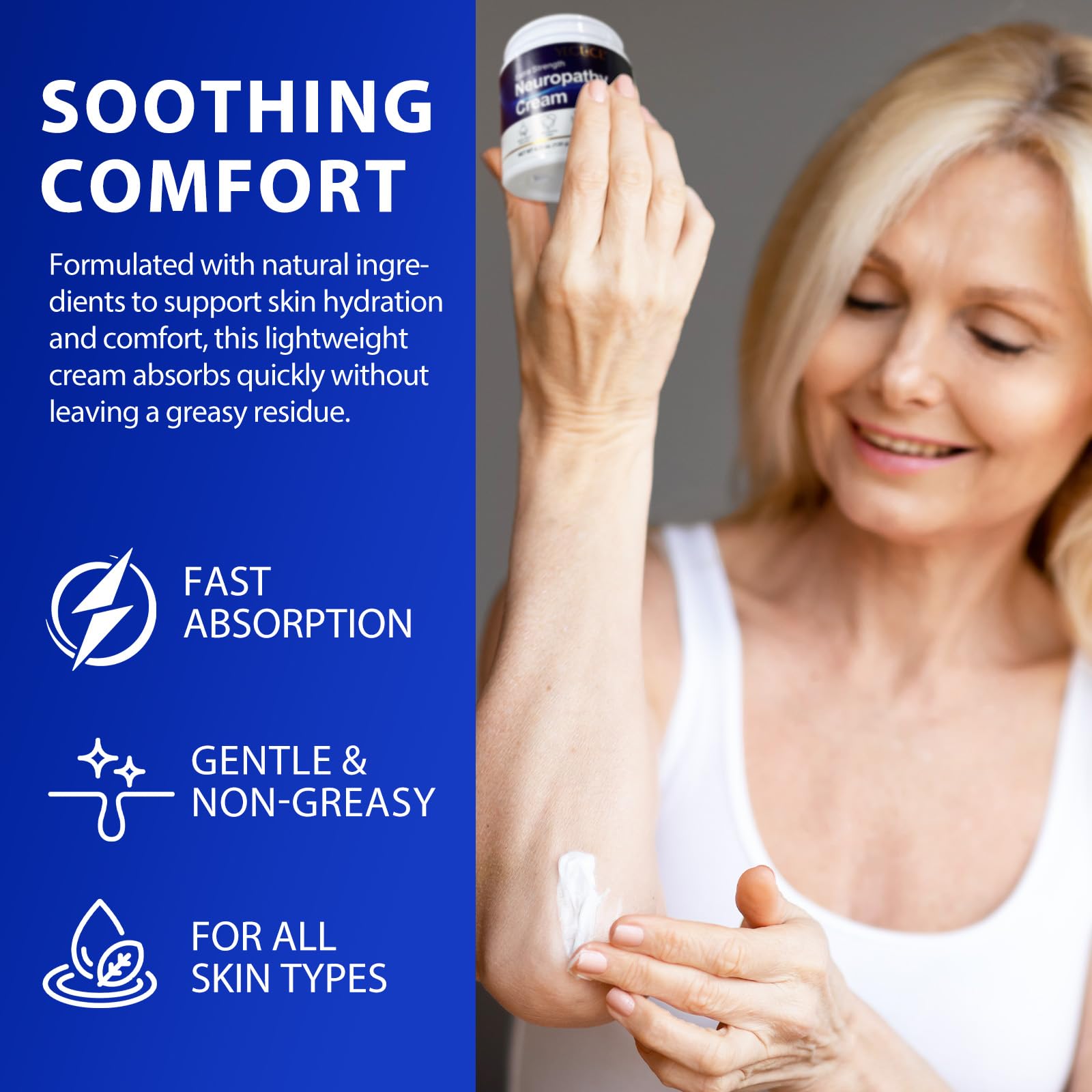 Neuropathy Cream for Feet, Legs & Hands – Lightweight, Plant-Based Formula with Cooling Comfort, 120g CFXYHNOX buy supplements canada