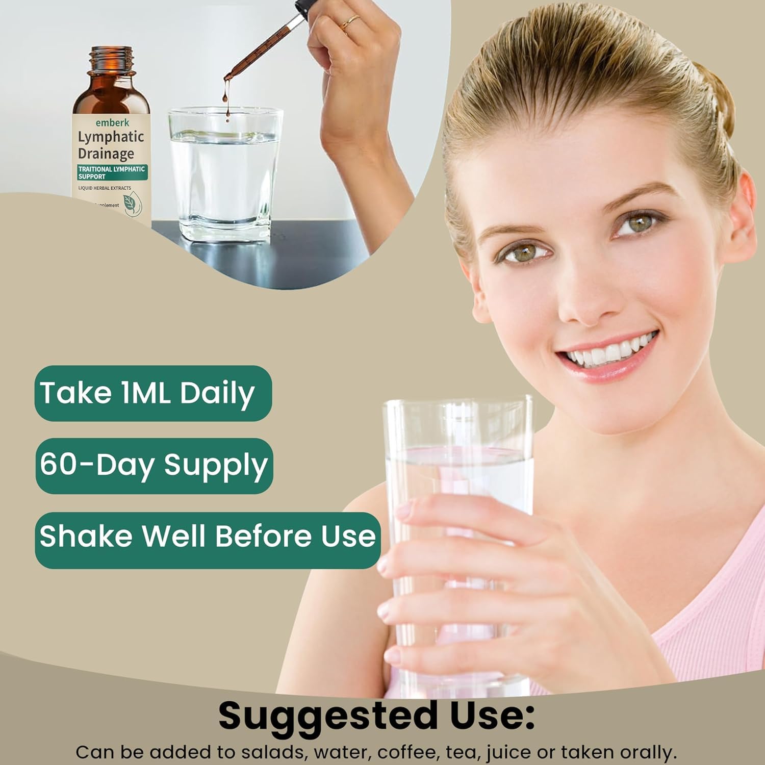 Lymphatic Drainage Drops, 2000mg Herbal Blend with Elderberry & Echinacea Dandelion，– Supports Lymphatic Drainage Generic buy supplements canada