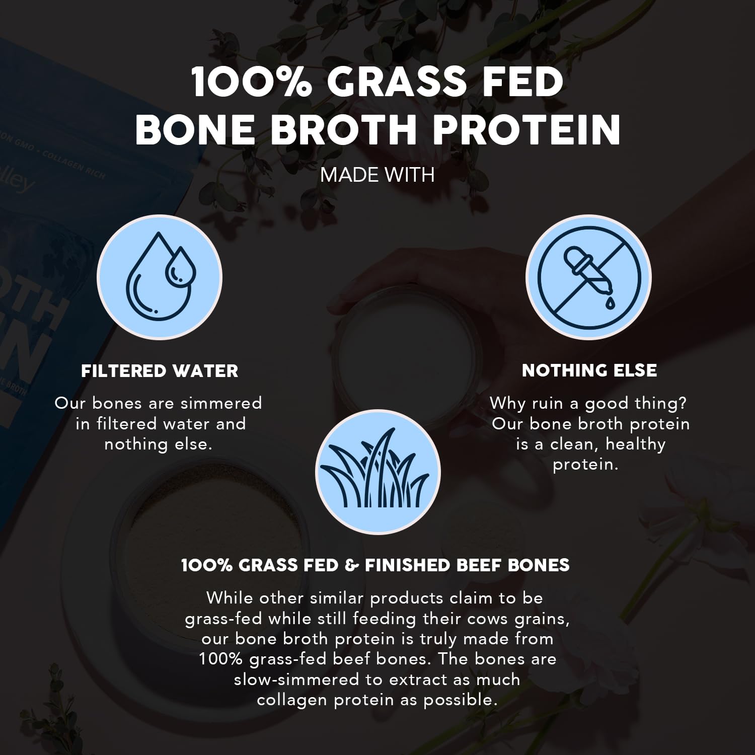 Paleovalley 100% Grass Fed Beef Bone Broth Protein Powder - Rich in Collagen Peptides for Hair, Skin, Gut Health, Bone and Joint Support Paleovalley buy supplements canada