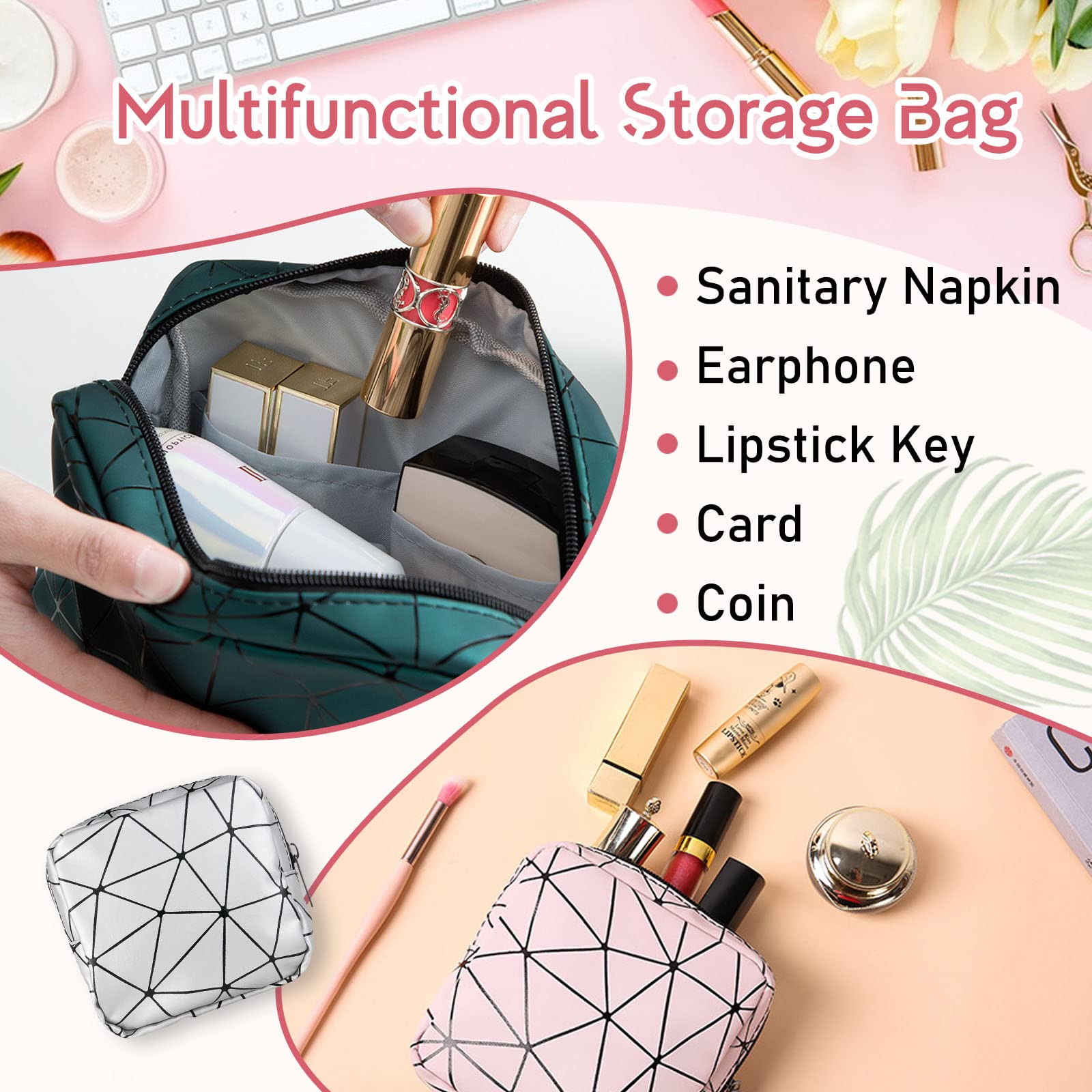 Sanitary Napkin Storage Bags 4PCS Menstrual Cup Pouches Nursing Pad Holder Tampon Bags Bisanzoya buy supplements canada