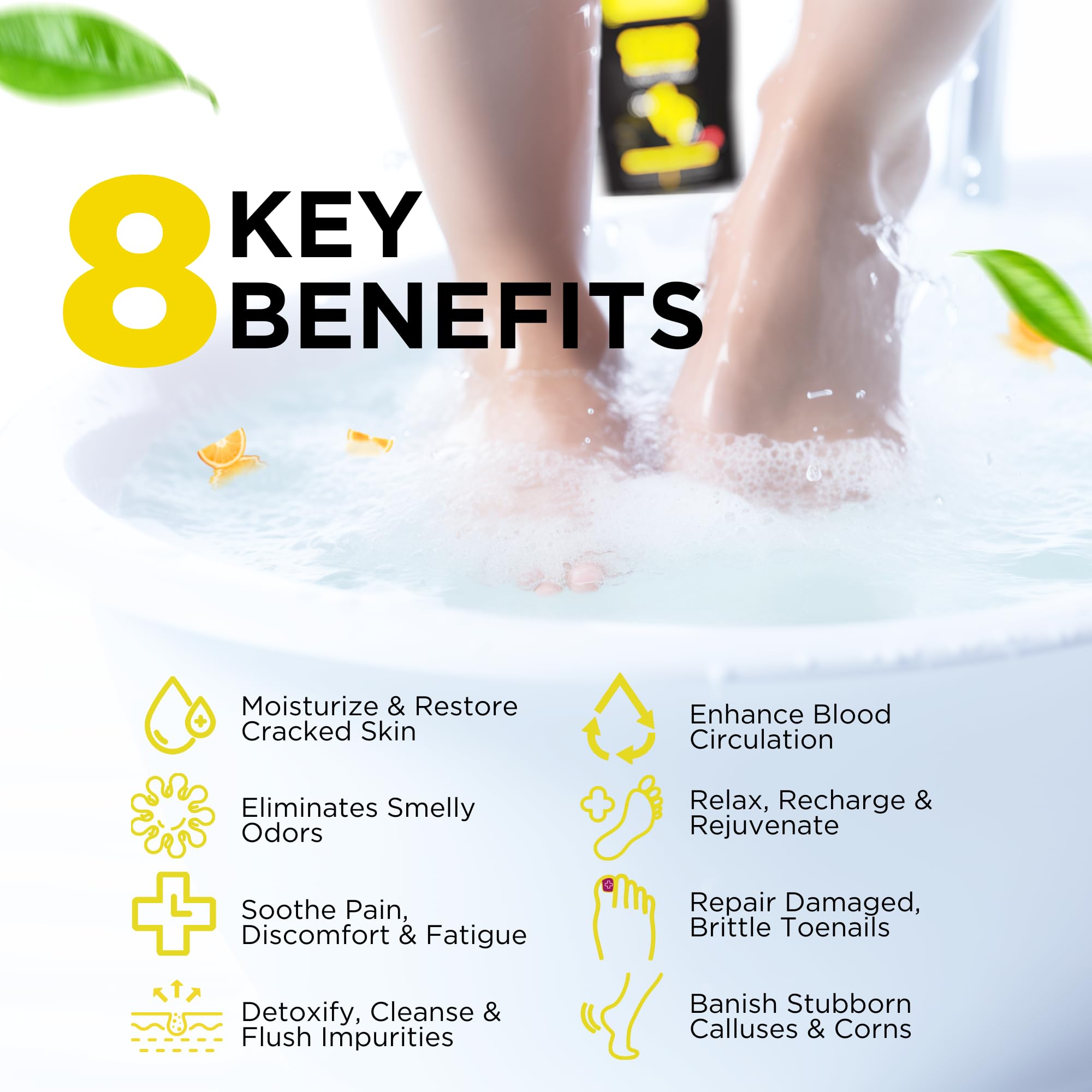 Citrus Detox Foot Soak with Epsom Salt - for Foot Callus, Immune Boost, Damaged Toenail DAILY REMEDY buy supplements canada
