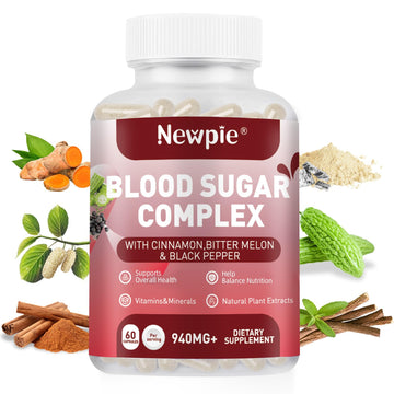 Blood Sugar Complex Supplement – Natural with 20 Active Herbs and Vitamins, Including Cinnamon, Bitter Melon, Black Pepper, Licorice, Vegan, Non-GMO, Gluten-Free, 60 Capsules HOWEEJET buy supplements canada