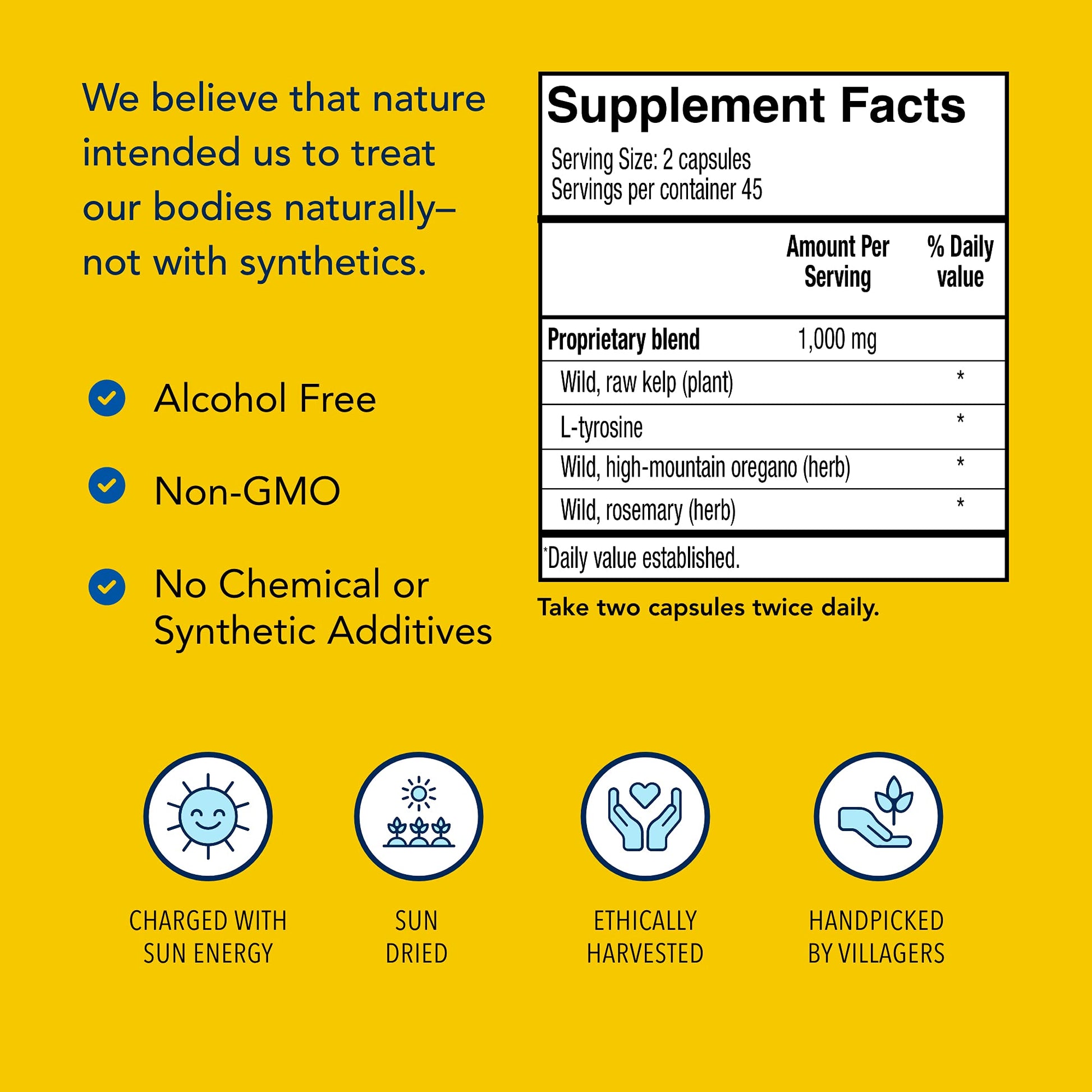 NORTH AMERICAN HERB & SPICE Thyroset - 90 Capsules - Wild Kelp & Herbs Blend - Healthy Thyroid Support - Contains Trace Minerals, Natural Iodine, Antioxidants & Amino Acids - 45 Servings NORTH AMERICAN HERB & SPICE buy supplements canada