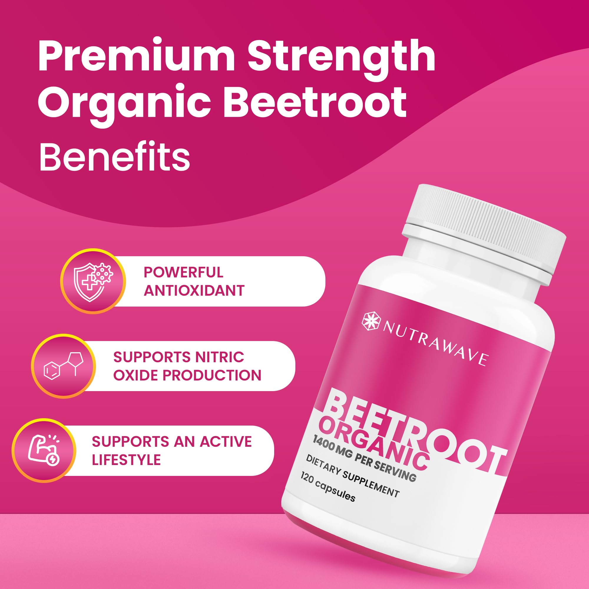 Nutra Wave 1400mg Organic Beet Root Capsules Per Serving – Nitric Oxide Booster for Men – Supports Blood Pressure, Energy, Circulation & Heart Health – Non-GMO, Vegan – 120 Capsules / 60 Day Supply Nutra Wave buy supplements canada