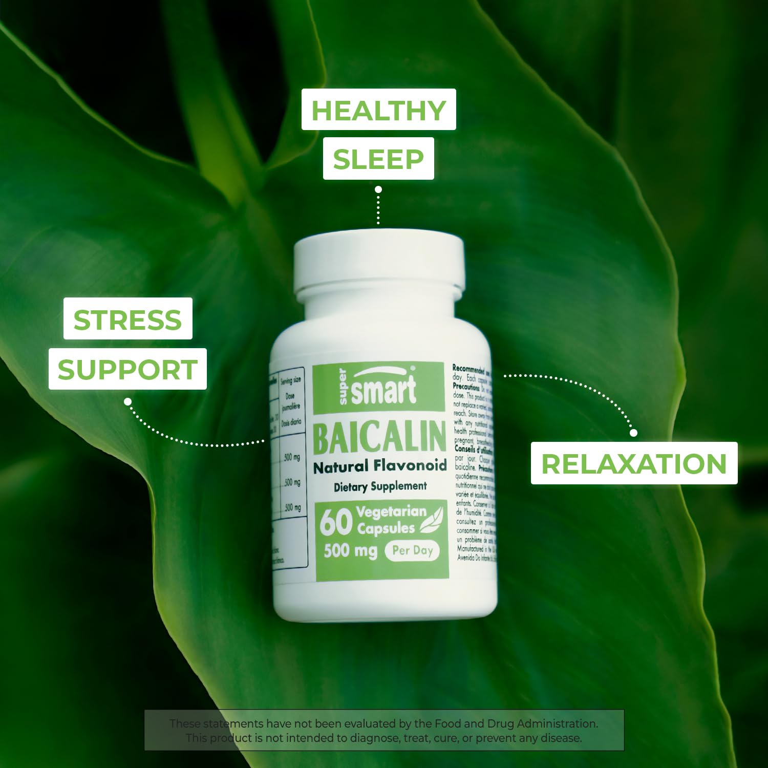Supersmart - 90% Baicalin 500mg per Day (Scutellaria Baicalensis) - Chinese Skullcap Supersmart buy supplements canada