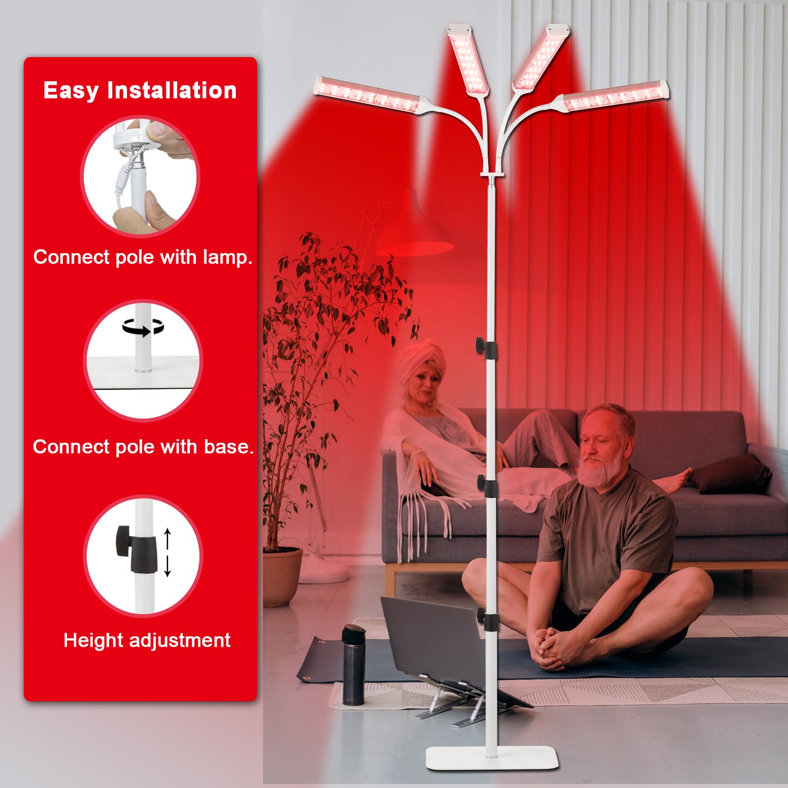 Akarishin Red Light Therapy Lamp-660nm Red Light,850nm & 940nm Infrared Light Therapy Akarishin buy supplements canada