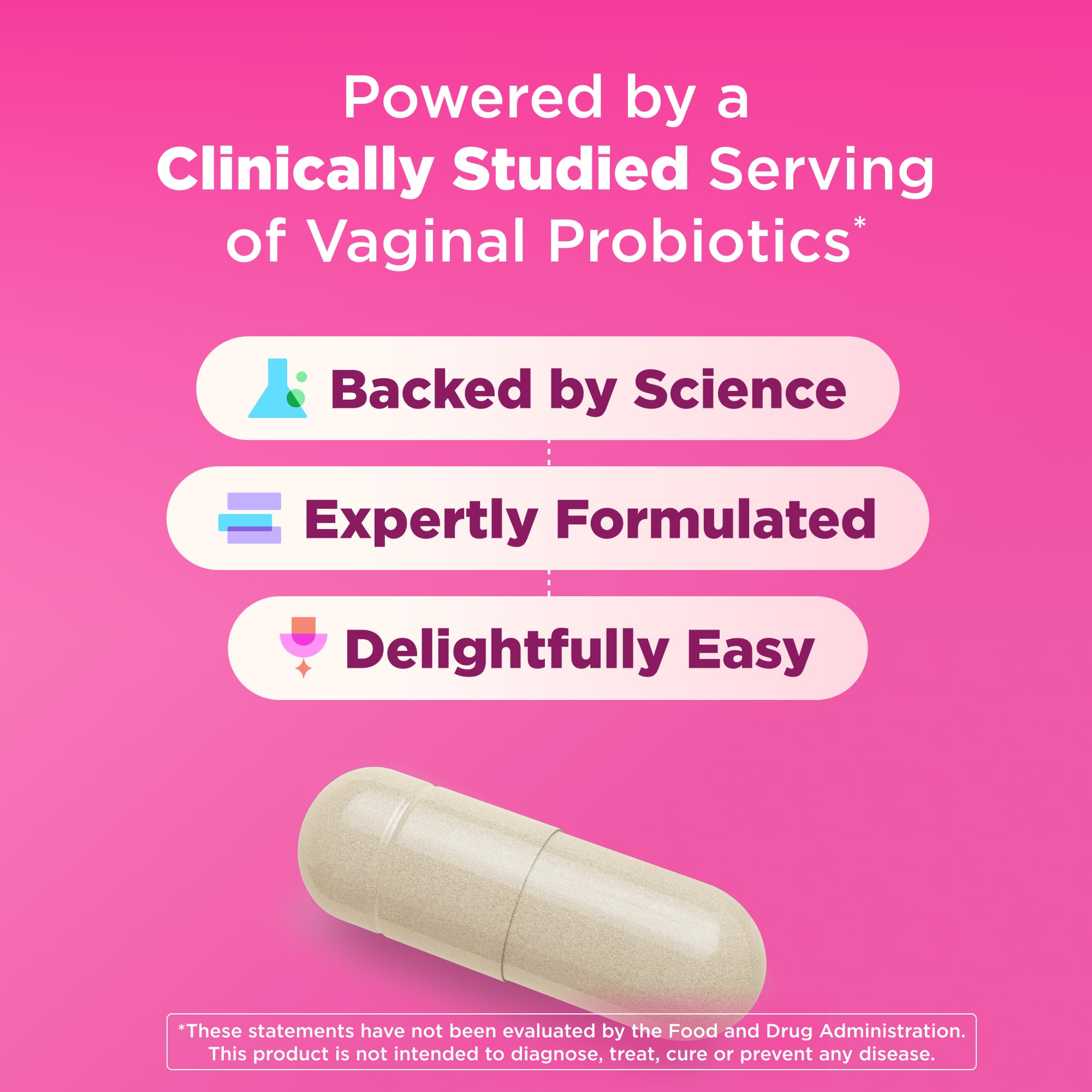 OLLY Happy Hoo-Ha Capsules, Probiotic for Women, Vaginal Health and pH Balance, 10 Billion CFU, Gluten Free - 25 Count OLLY buy supplements canada