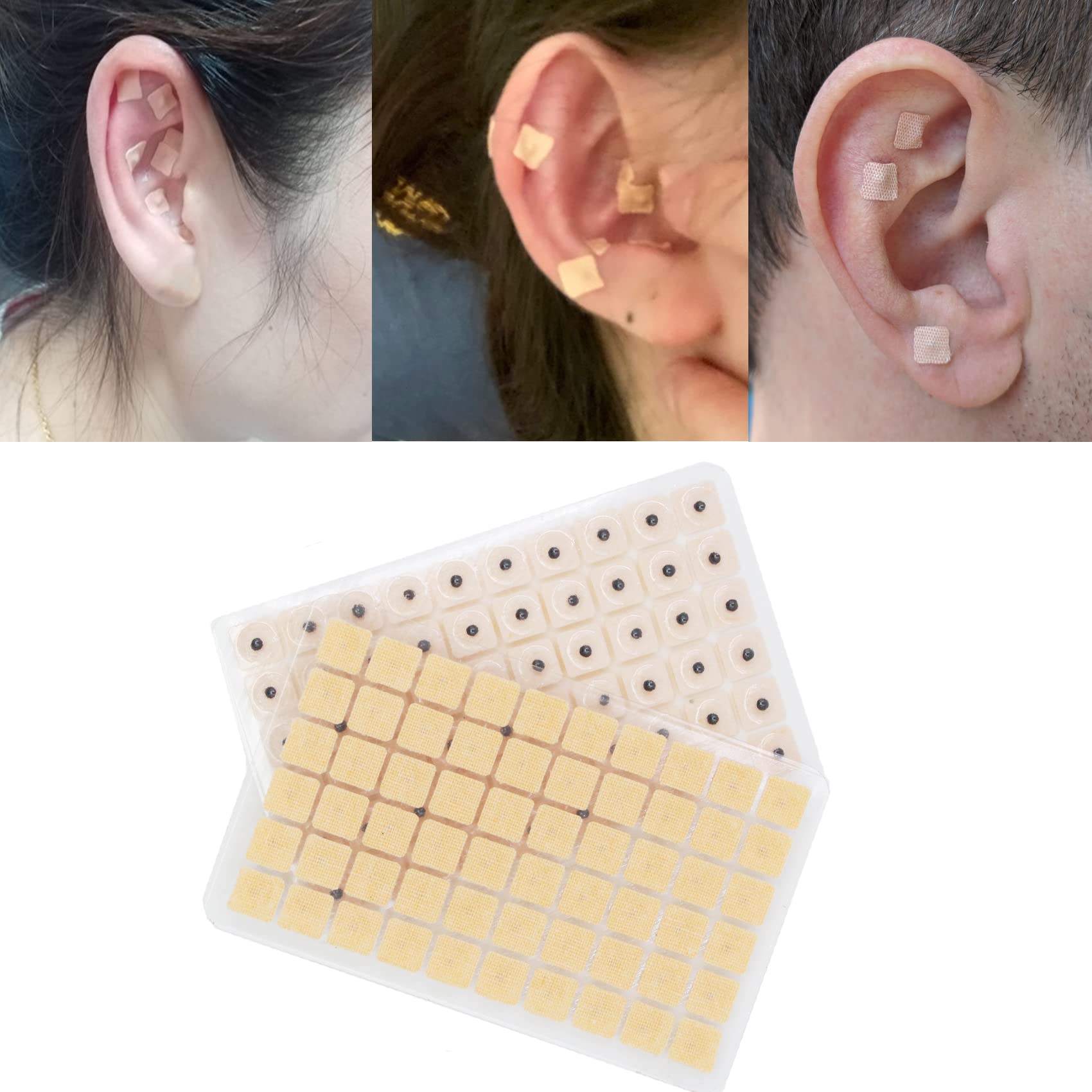 Ear Seeds Auricular Sticker kit,Acupuncture Kit Acupressure with Ears Seed 420 Pcs, Ear Chart, Tweezer Hedigon buy supplements canada