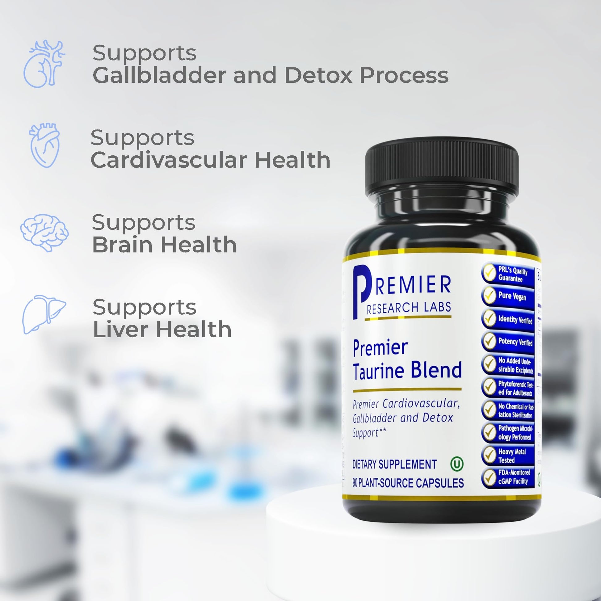 Premier Research Labs Taurine Blend - Taurine Supplement, Taurine Pills, L Taurine Amino Acid Supplement for Liver, Gallbladder, Brain & Heart Health, for Women & Men - 90 Vegetarian Capsules Premier Research Labs buy supplements canada