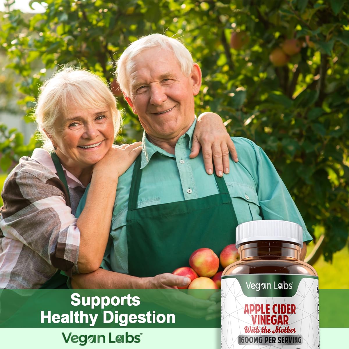 Vegan Labs Apple Cider Vinegar Capsules with The Mother- 180 Vegan Capsules Vegan Labs buy supplements canada