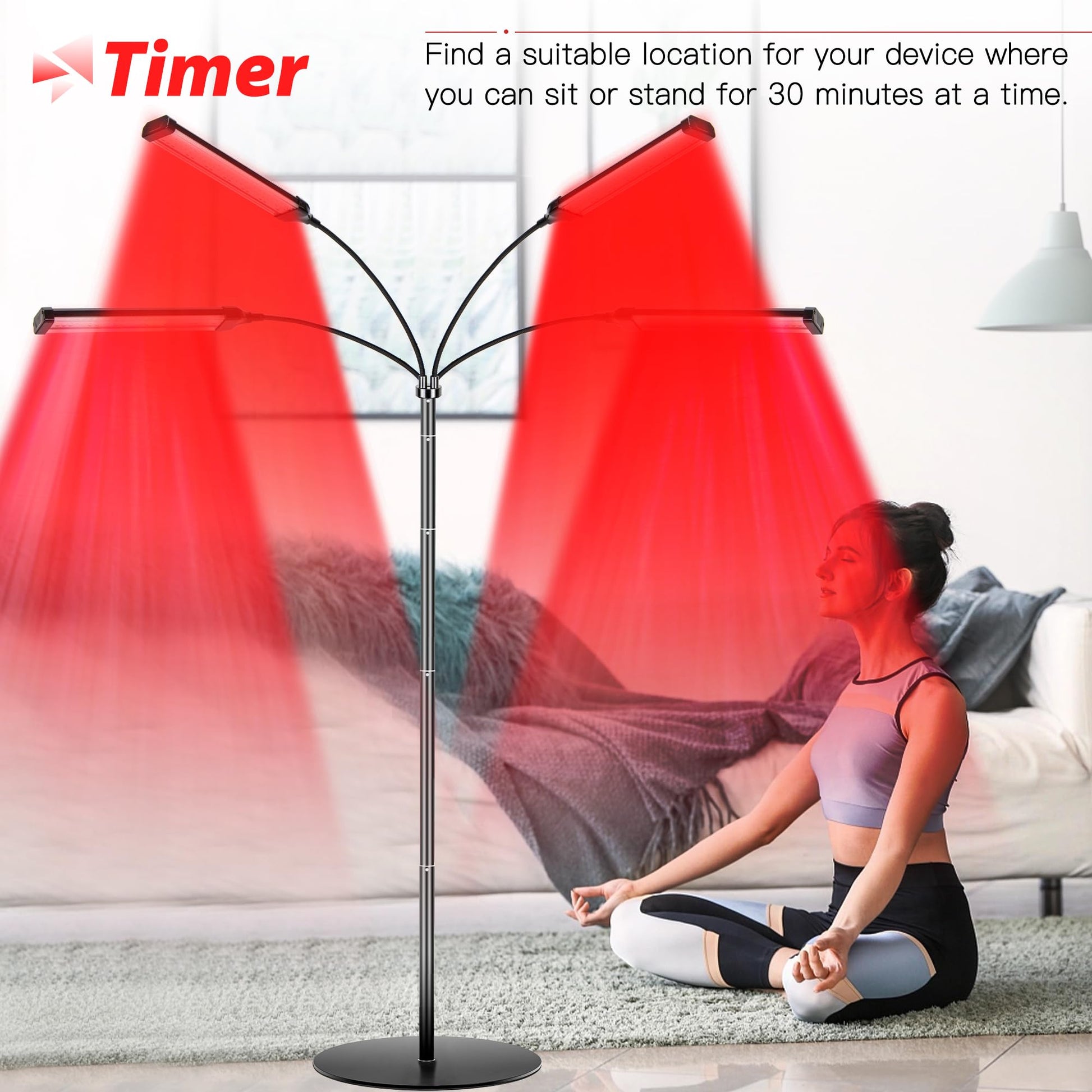 Dexnump Red Light Therapy for Face, 324 LEDs Red Light Therapy Lamp Height Free Adjustment Infrared Dexnump buy supplements canada