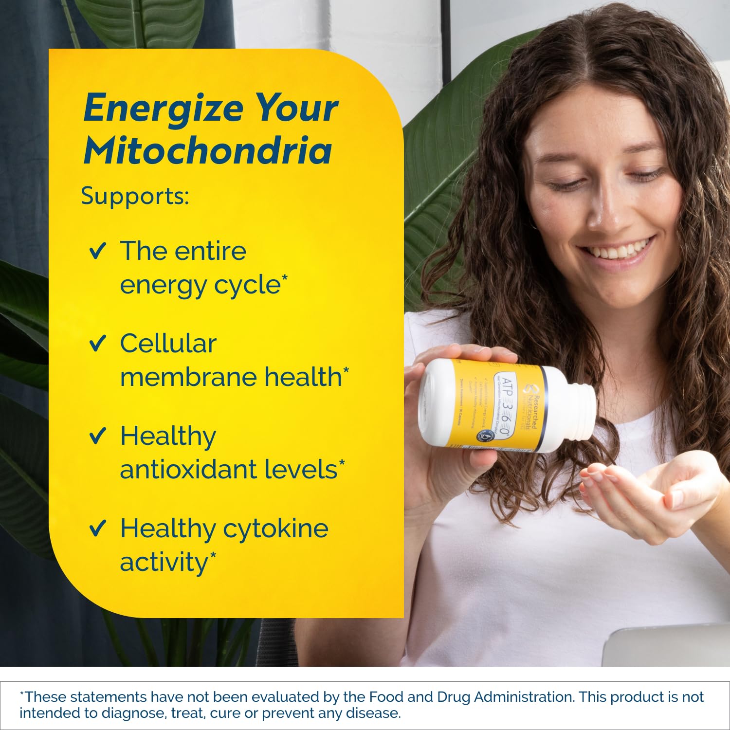 Researched Nutritionals ATP 360 - Mitochondrial Supplements to Support Entire Energy Cycle & Cell Membranes - Clinically Researched ATP Supplements, High Dose CoQ10, R-Lipoic Acid & PQQ, 90 Capsules Researched Nutritionals buy supplements canada