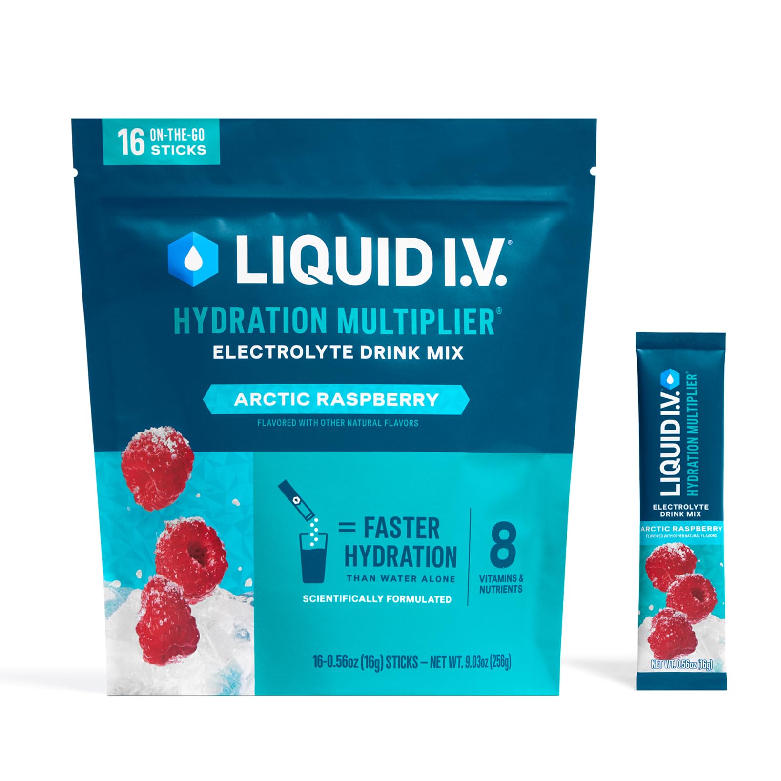 Liquid I.V.® Hydration Multiplier - Arctic Raspberry | Electrolyte Powder Drink Mix | 1 Pack (16 Servings) Liquid I.V. buy supplements canada