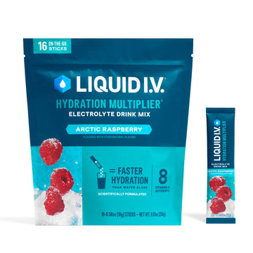 Liquid I.V.® Hydration Multiplier - Arctic Raspberry | Electrolyte Powder Drink Mix | 1 Pack (16 Servings) Liquid I.V. buy supplements canada