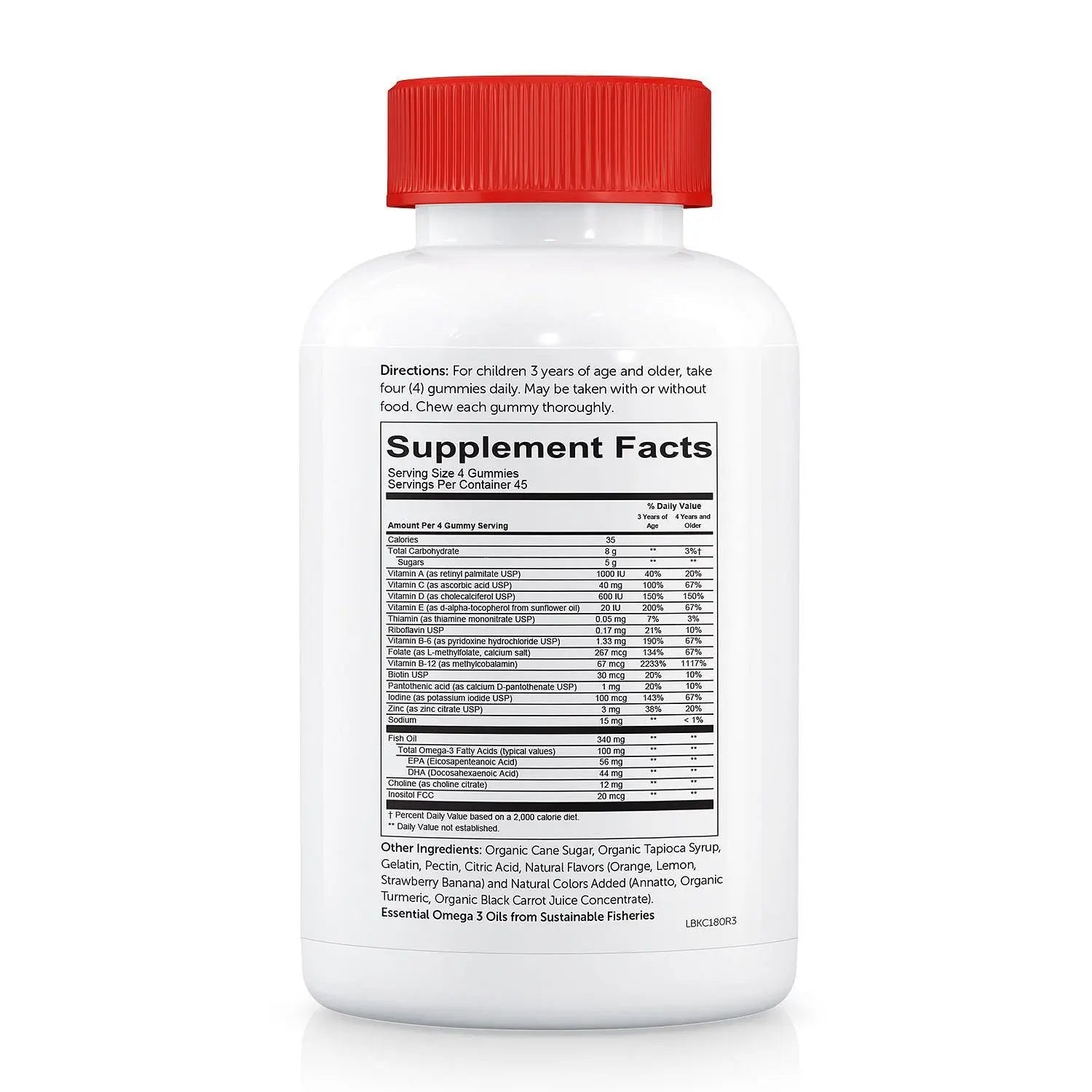 SmartyPants Kids Complete Daily Gummy Vitamins, Gluten Free, Multivitamin & Omega 3 Fish OilDHA/EPA Fatty Acids (180 Count) SmartyPants buy supplements canada