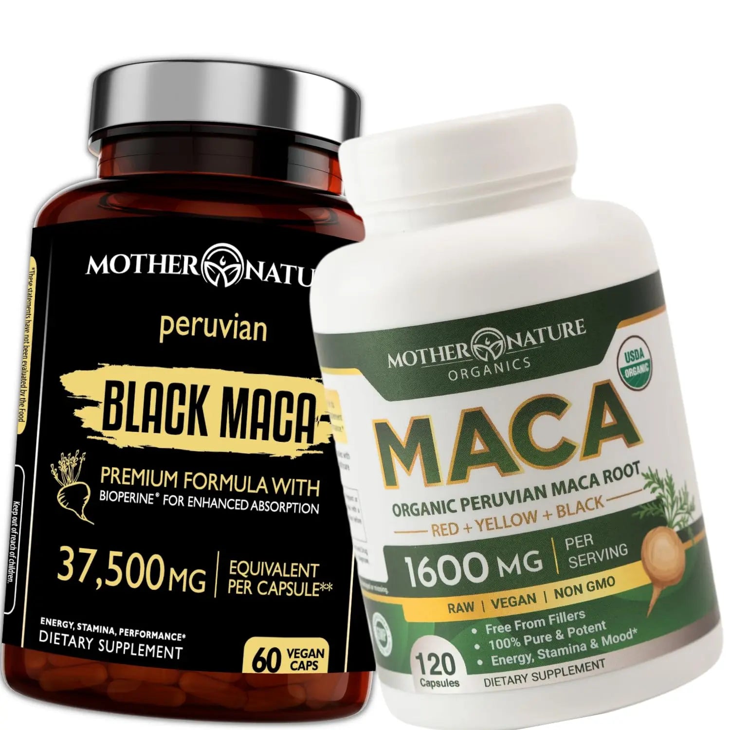Powerful Maca Blend for Men – Black, Red & Yellow Maca Capsules | Supports Energy, Stamina & Endurance | Promotes Hormonal Balance & Vitality Mother Nature Organics Superfoods for Organic Living buy supplements canada