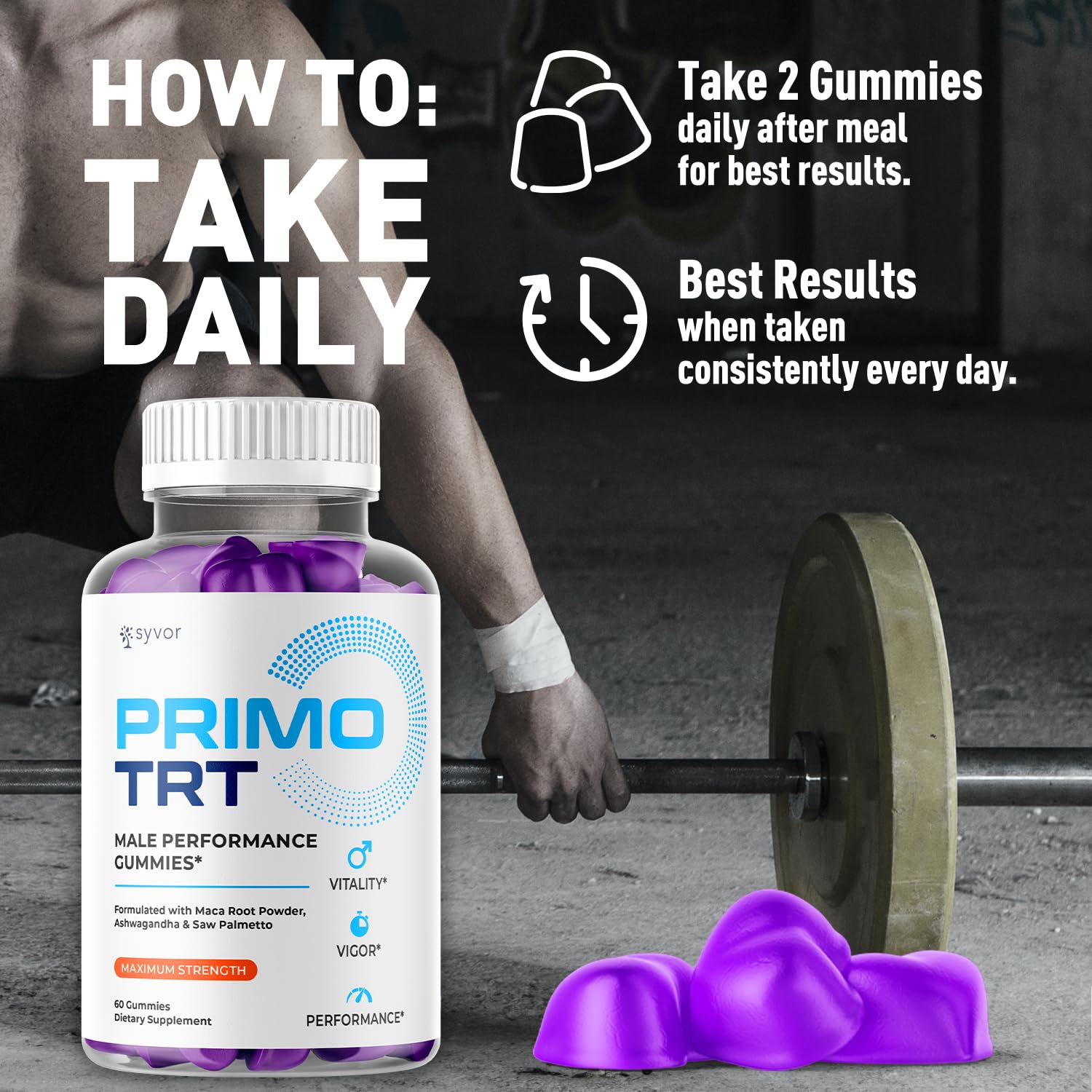 (2 Pack) Primo TRT Gummies for Men, Official Primo TRT Male Performance Gummys with Maximum Strength Ingredients, Advanced PrimoTRT Male Health Support Supplement with Premium Vitamins (120 Gummies) S.O Labs buy supplements canada