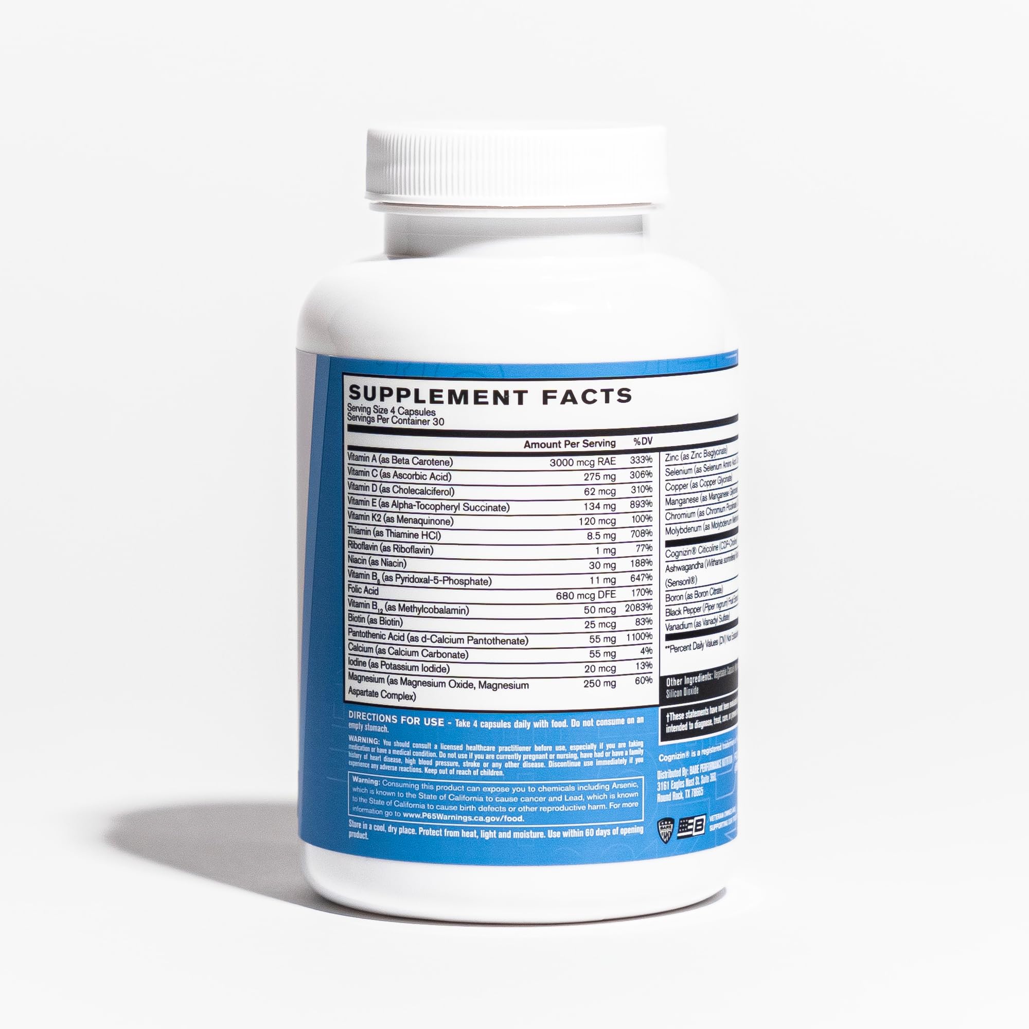 BARE PERFORMANCE NUTRITION, BPN Strong Multi-Vitamin, Foundational Health, Improved Mood and Sleep, Adaptogens, Improved Cognitive Health BARE PERFORMANCE NUTRITION buy supplements canada