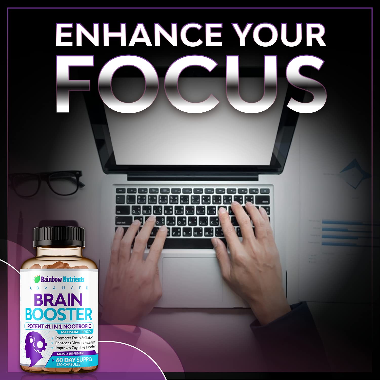 40-in-1 Brain Booster Supplements for Memory, Focus, Clarity, Energy, Performance Rainbow Nutrients, LLC buy supplements canada
