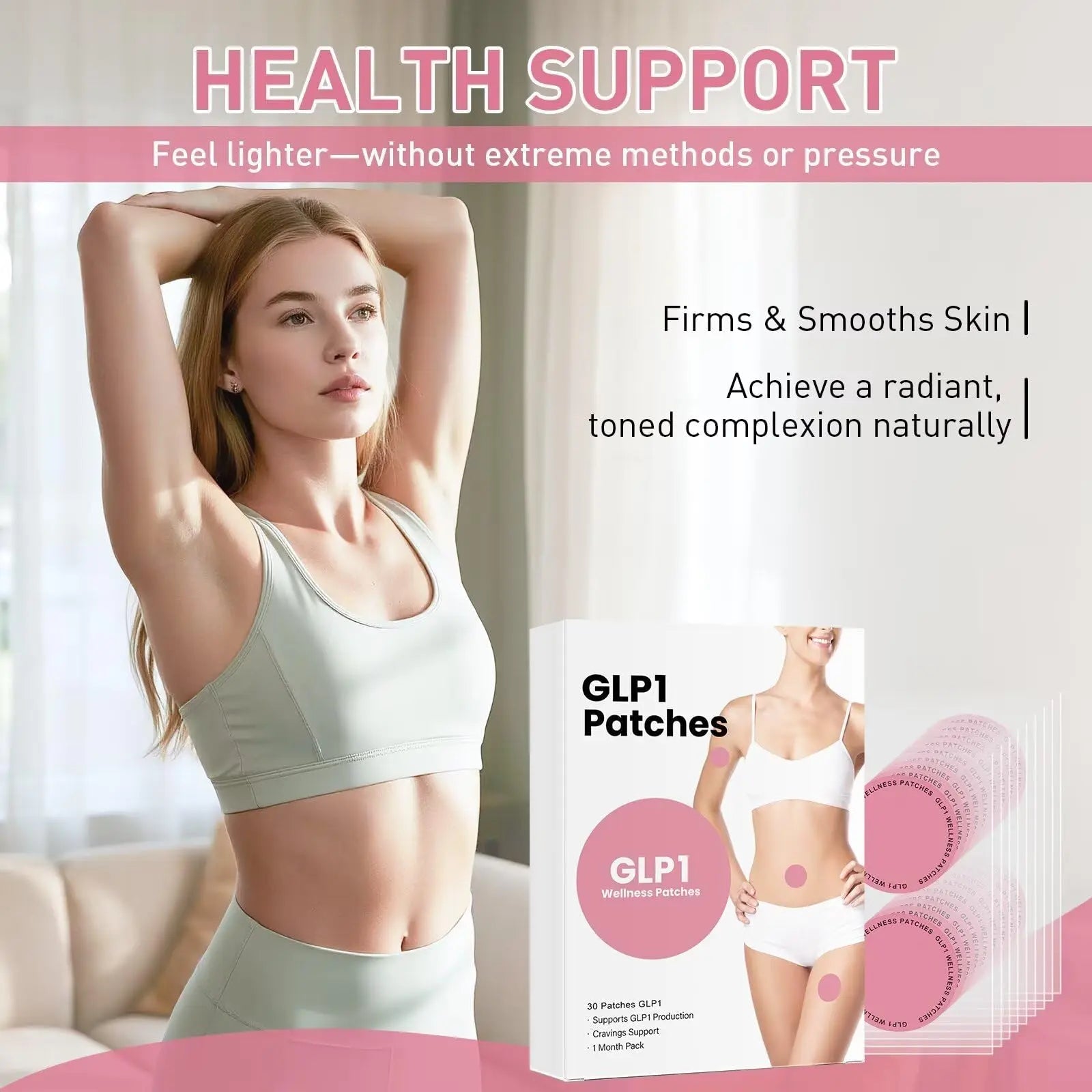 Ealavon GLP1 Patches Pure Natural for Women and Men 30 Count S13 Ealavon buy supplements canada