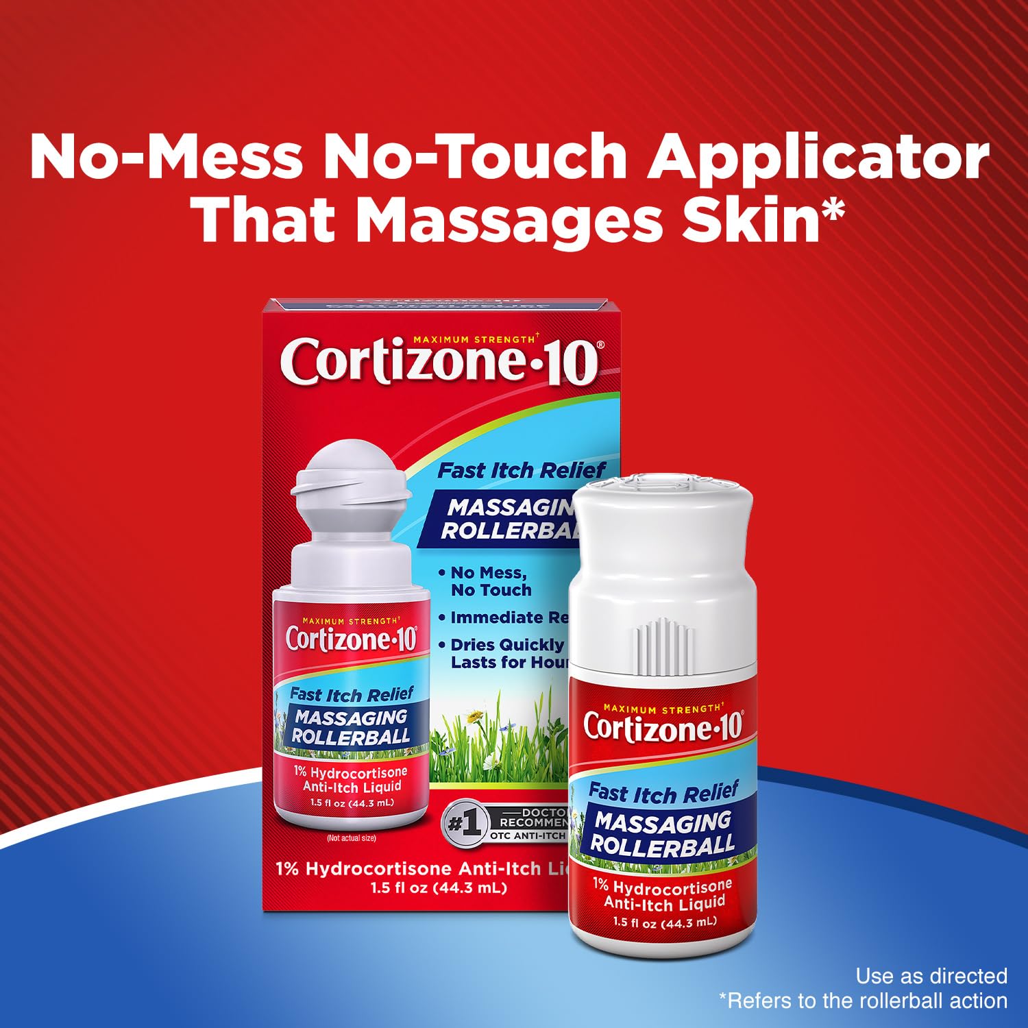 Cortizone-10 Maximum Strength Itch Relief Massaging Rollerball, 1% Hydrocortisone, Fast-Acting, Anti-Itch Liquid for Bug Bites, Rash, Eczema, Psoriasis, Poison Ivy, Oak, Sumac, 1.5 fl. oz Cortizone 10 buy supplements canada