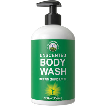 Ultra Pure Unscented Body Wash Made with Organic Ingredients Including Aloe Vera, Olive Oil, Jojoba, Coconut Oil, and Shea Butter. Great for Sensitive Skin. Natural Vegan Body Wash No Toxins Peak Performance buy supplements canada