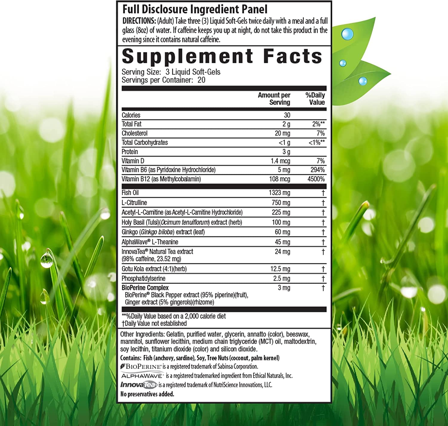 Irwin Naturals Brain Awake Max3 + Nitric Oxide Booster 60 Count with Pill Case Irwin Naturals buy supplements canada
