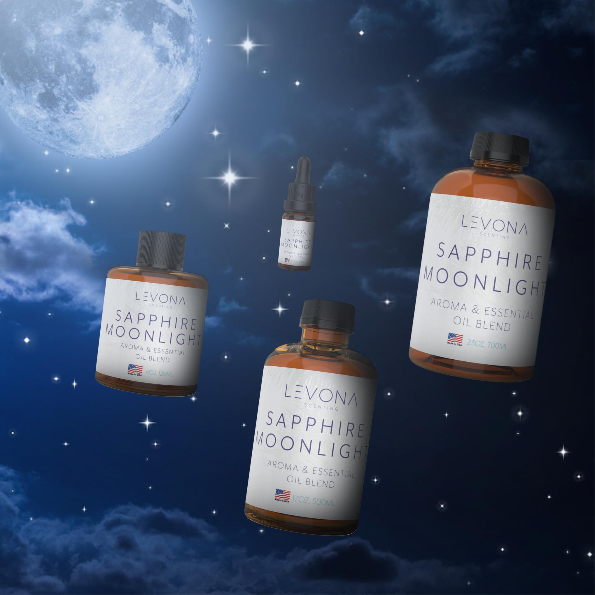 Levona Scent Pure Essential Oils For Diffusers For Home, Hotel & Office - Sapphire Moonlight Essential Oil LEVONA SCENT buy supplements canada