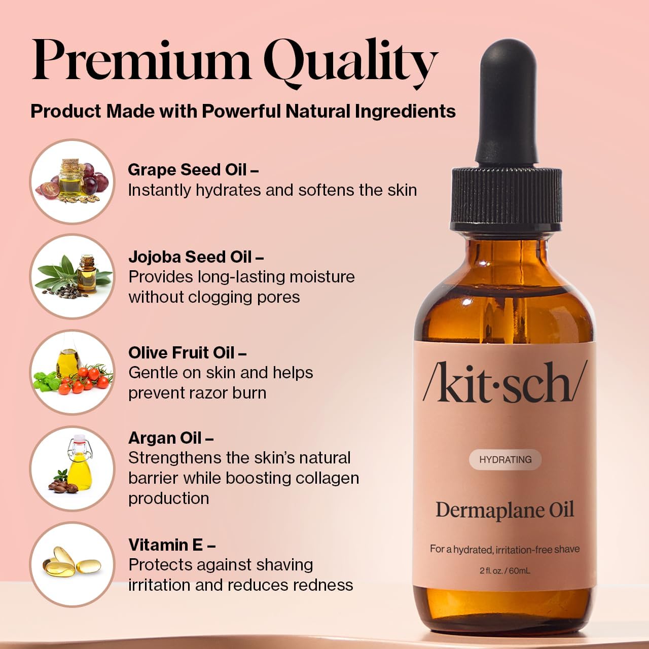 Kitsch Dermaplane Face Oil with Jojoba & Argan Oil – Hydrating Facial Formula for Dermaplaning Tool, Gua Sha & Razor Use Kitsch buy supplements canada