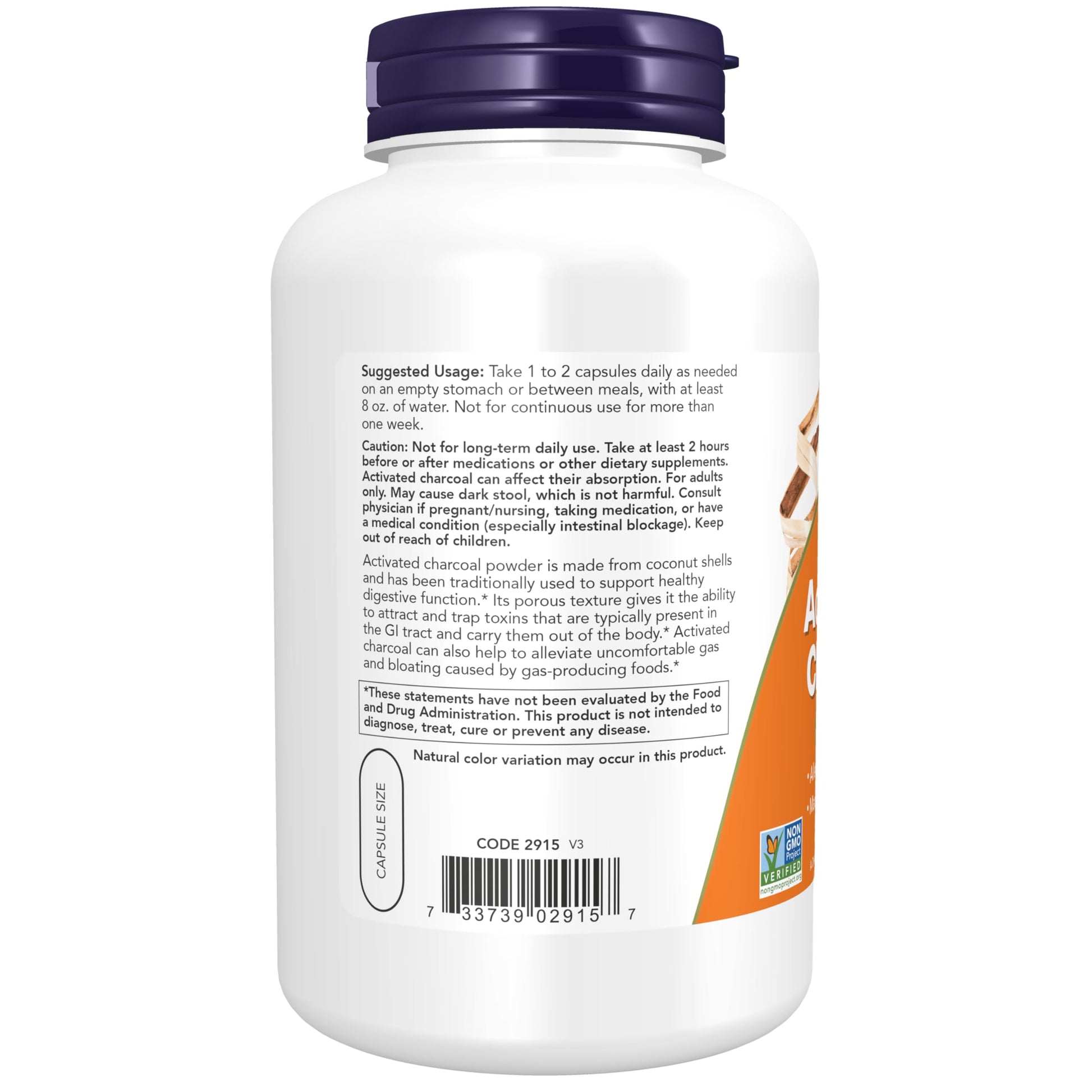 NOW Supplements, Activated Charcoal Made from Coconut Shells, Non-GMO Project Verified NOW buy supplements canada