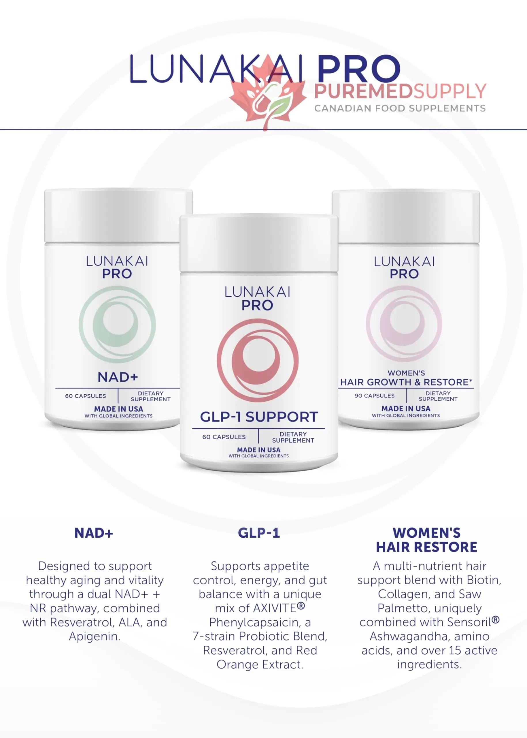 Lunakai PRO USA Made Methylene Blue Capsules Pharmaceutical Grade with Vitamin C, B6, B12 – 3rd-Party Tested Daily Brain & Focus Support Supplement for Humans, 60ct Lunakai buy supplements canada
