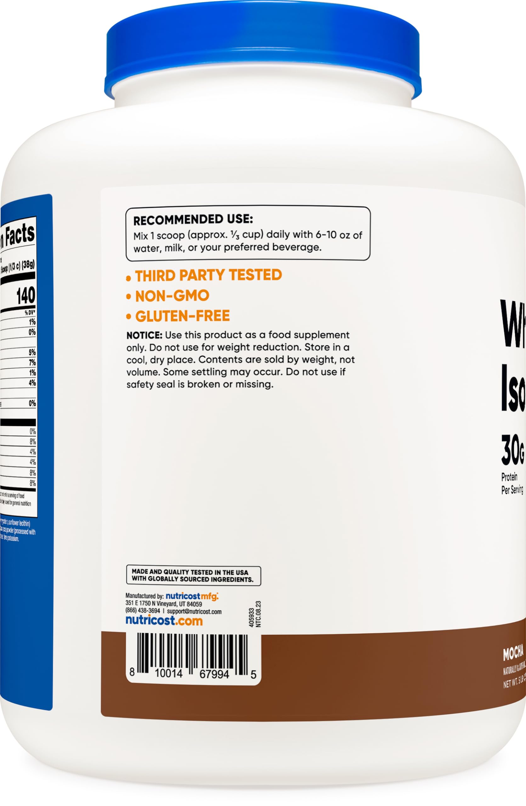 Nutricost Whey Protein Isolate (Mocha) 5LBS - Gluten Free & Non-GMO Nutricost buy supplements canada