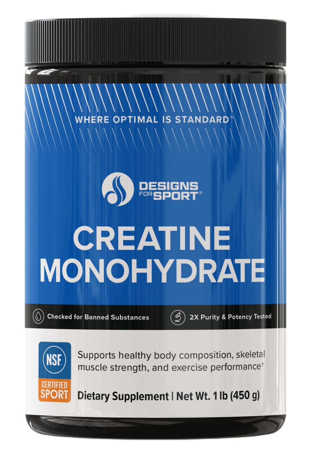 Designs for Sport Micronized Creatine Monohydrate Unflavored Powder - NSF Certified for Sport, 90 Servings, Supports Muscle Recovery, Brain Health, Pre and Post Workout Strength Designs for Sport buy supplements canada
