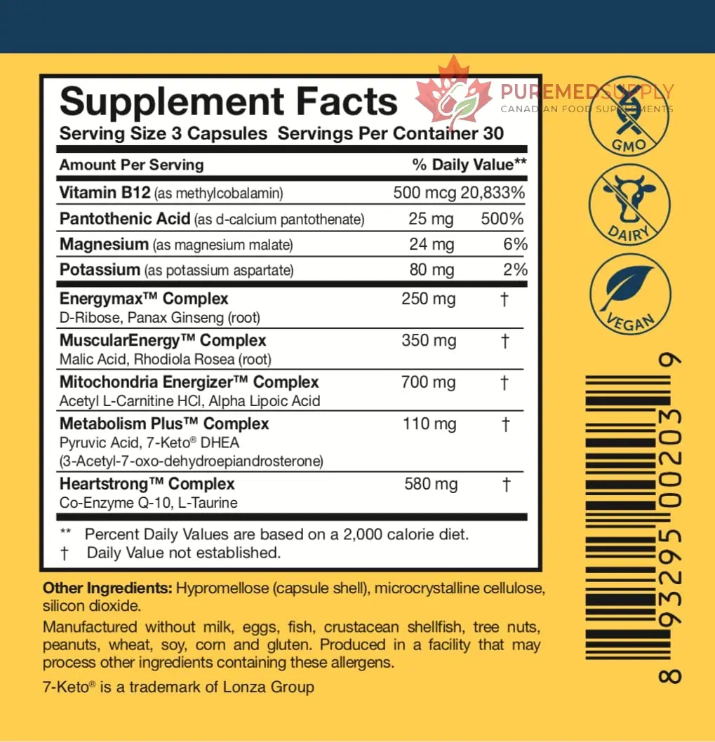Researched Nutritionals Mens & Womens Vitamins - Optimized Energy Duo - Adrenal Support & Mitochondrial Supplements to Promote Optimal Cellular Energy - ATP 360 & Multi-Plex Researched Nutritionals buy supplements canada