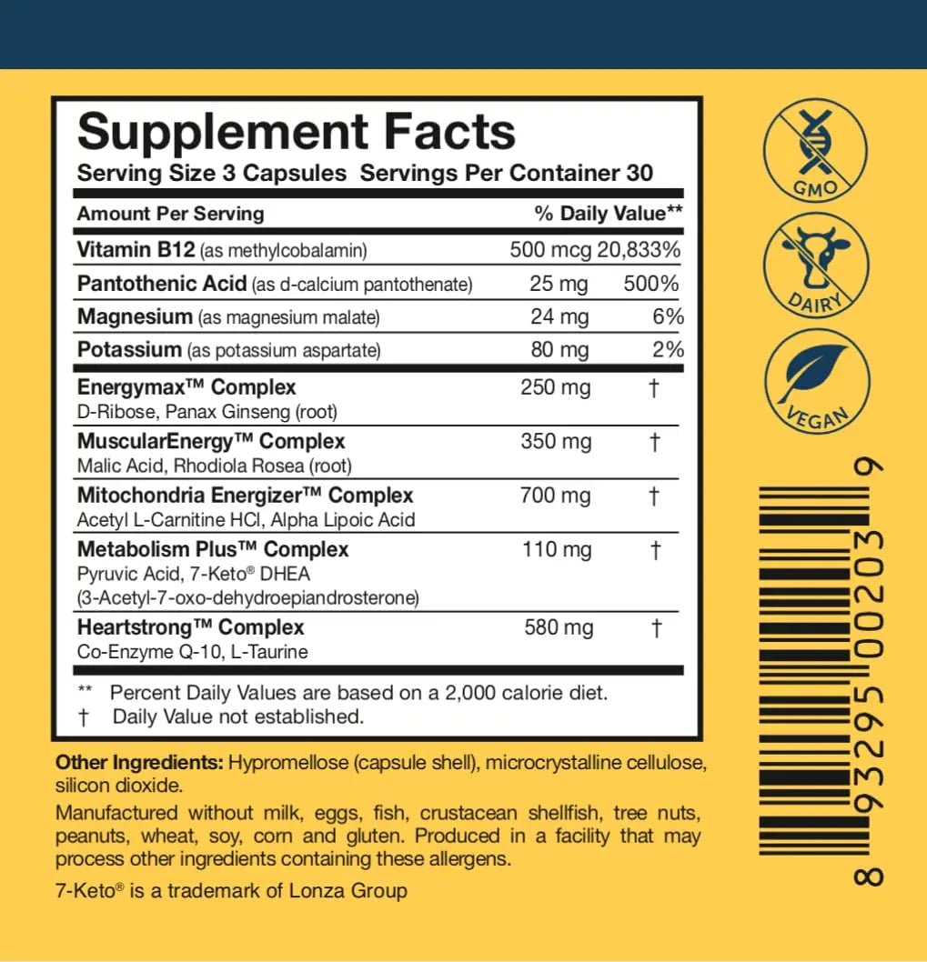 Researched Nutritionals Mens & Womens Vitamins - Optimized Energy Duo - Adrenal Support & Mitochondrial Supplements Researched Nutritionals buy supplements canada