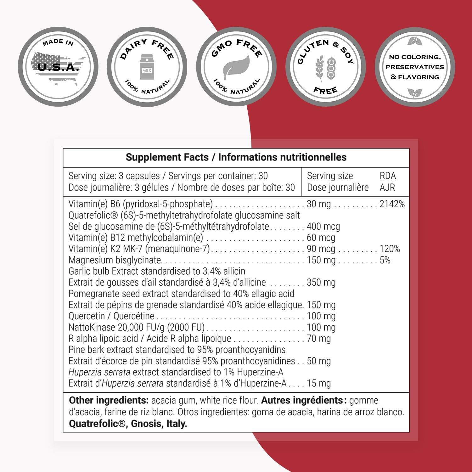 Supersmart - Triple Protect Supplement - Combines the Most Widely-Studied Natural Compounds - May Support Healthy Heart | Non-GMO & Gluten Free - 90 Vegetarian Capsules Supersmart buy supplements canada