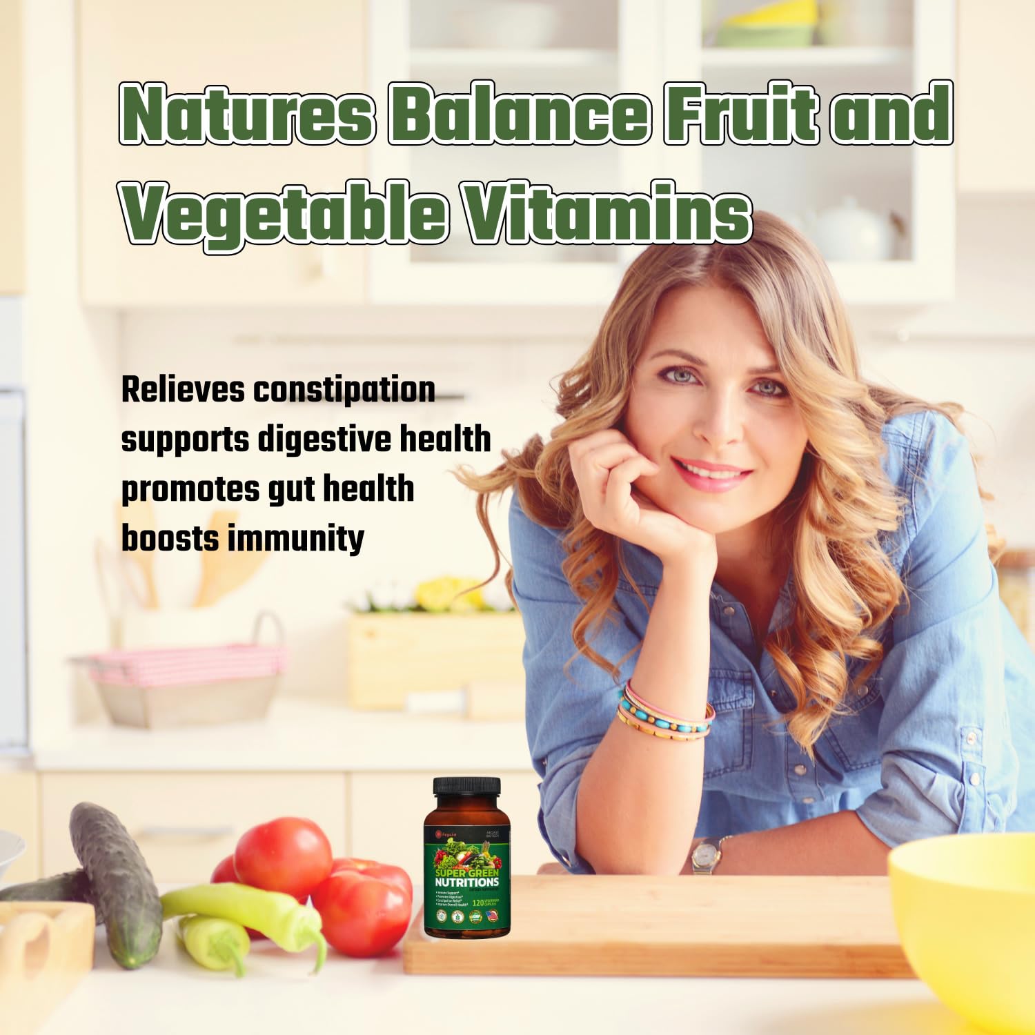 Fruits and Veggies Supplement, 36 Fruits & Vegetables with 24 Essential Vitamins, Minerals & Trace Elements,High in Fiber for Digestion & Constipation Relief,Daily Nutritional Support,120 Capsules aegabe buy supplements canada