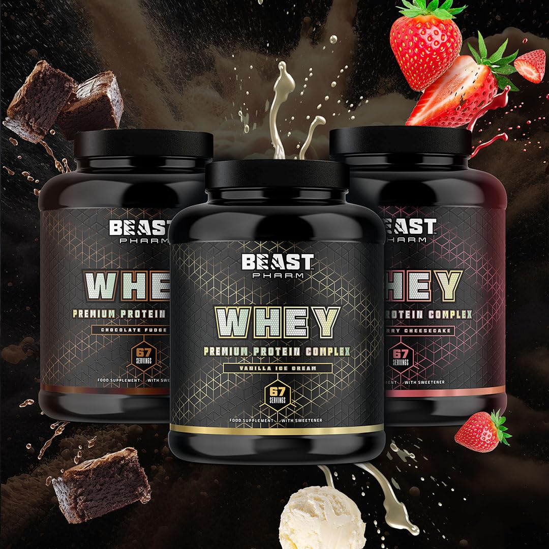 Beast Pharm | WHEY Protein Powder | 2.01kg/67 Servings | Vanilla Ice Cream Beast Pharm buy supplements canada