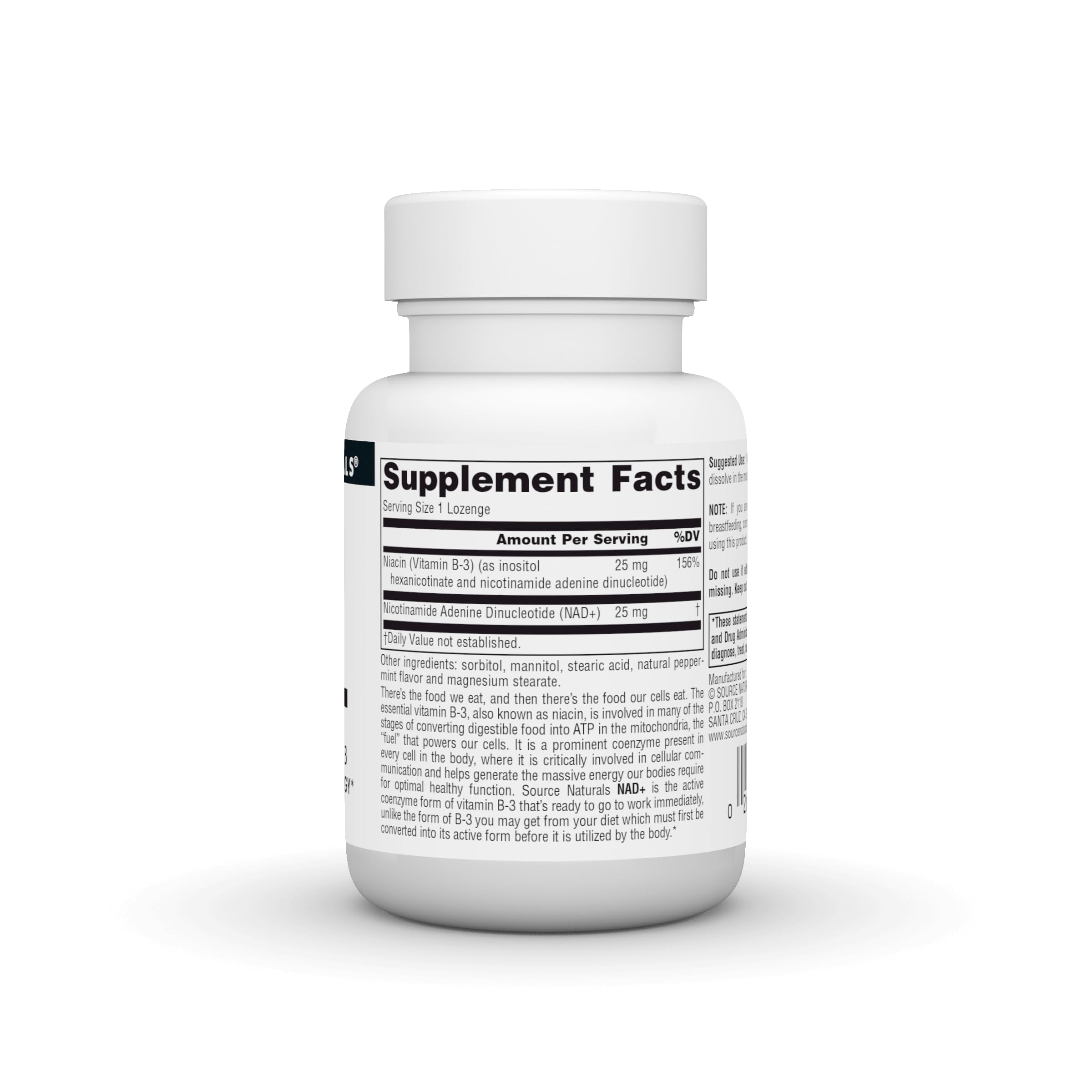 Source Naturals NAD+, Coenzymated B-3, Supports Cellular Energy*, 25 mg - 30 Lozenges Source Naturals buy supplements canada