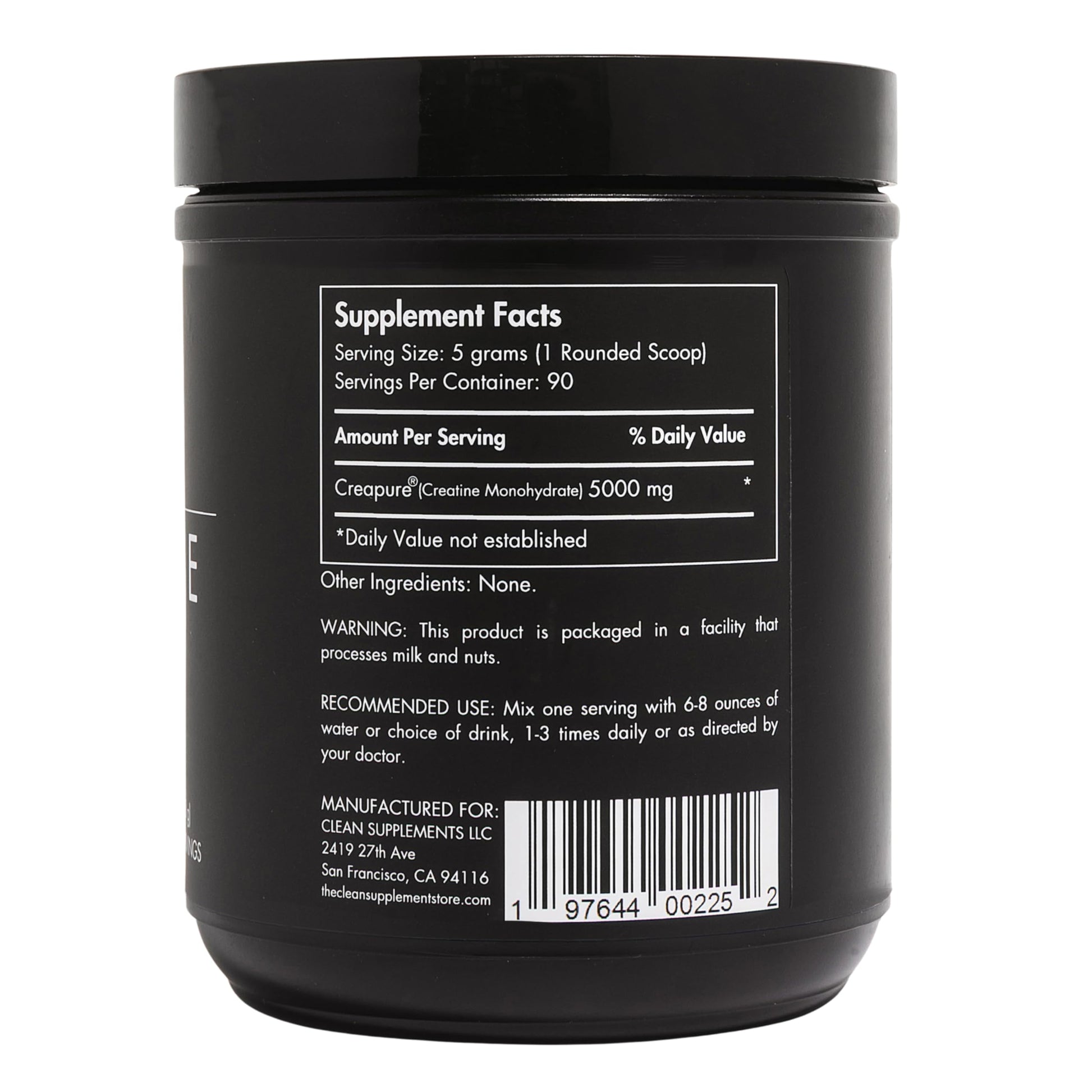 CLEAN Creatine - 100% Creapure® Creatine Monohydrate Powder for Muscle Health, Performance and Cognitive Support | 3rd Party Certified by NSF | 90 Servings | Unflavored | Vegan, Keto, and Gluten-Free CLEAN buy supplements canada