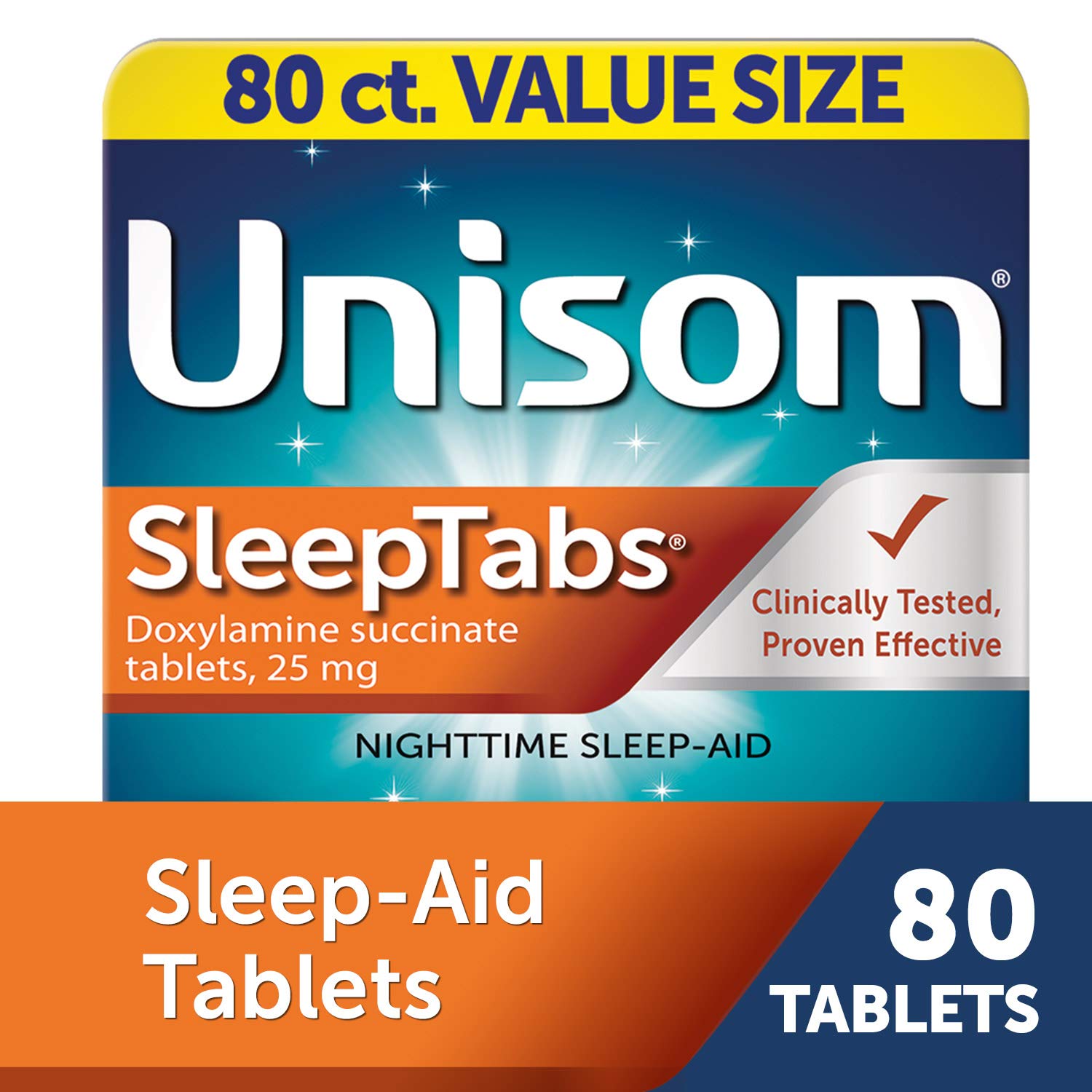 Unisom SleepTabs, Nighttime Sleep-aid, Doxylamine Succinate, 80 Tablets Unisom buy supplements canada