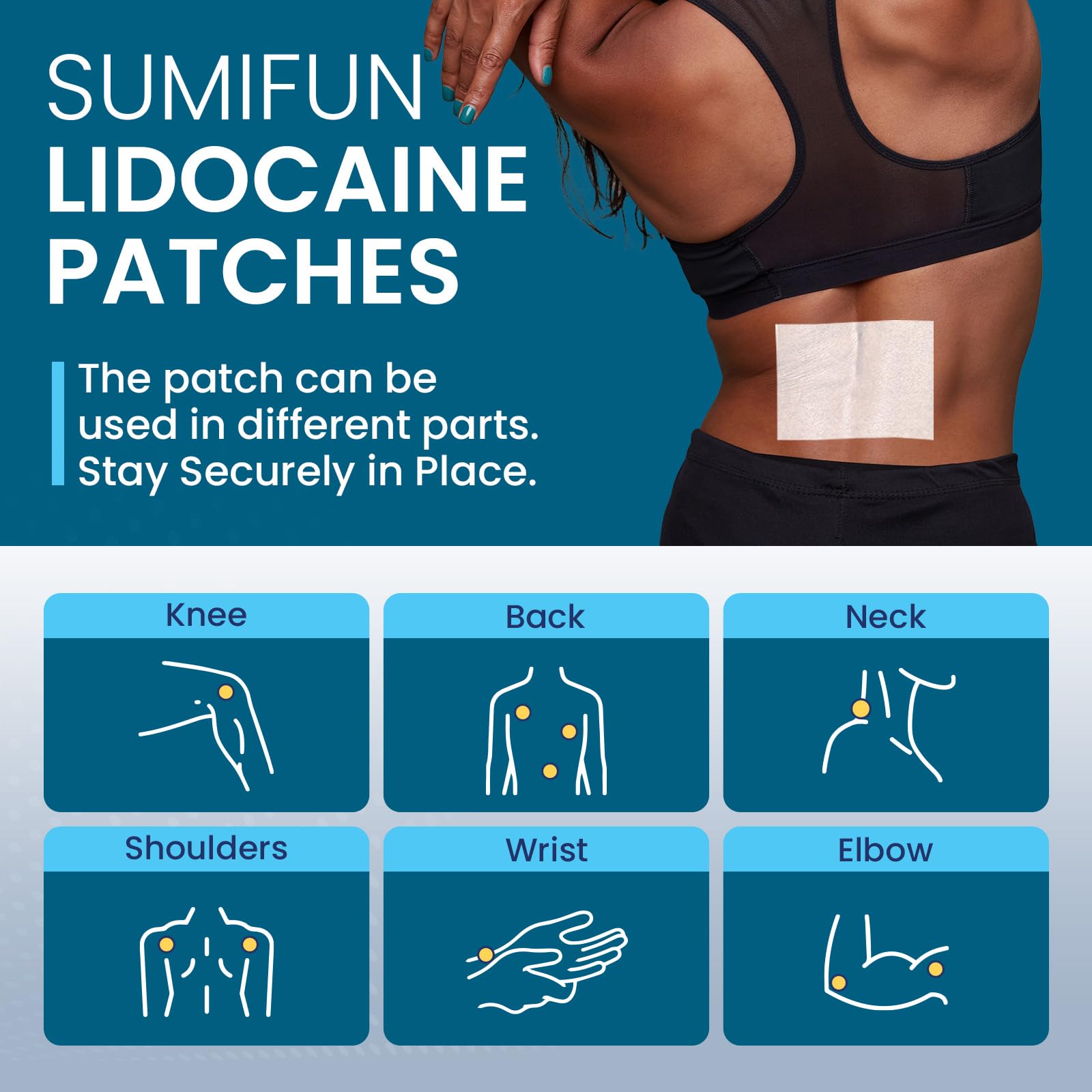 Sumifun 4% Lidocaine Patches, Long Lasting Plaster Patch for Knee, Shoulder, Muscle, Joints with Natural Ingredients, Extended Patch with Lidocaine (Large, Count, 18) Sumifun buy supplements canada