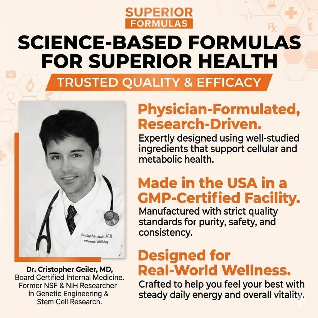 Superior Formulas | Superior SENOLYTIC+ | Fisetin-Quercetin Complex | Physician-Formulated and Science-Based Supplement for Adults 18+ | Promotes Cellular Repair | Boosts Longevity & Healthspan Superior Formulas LLC buy supplements canada