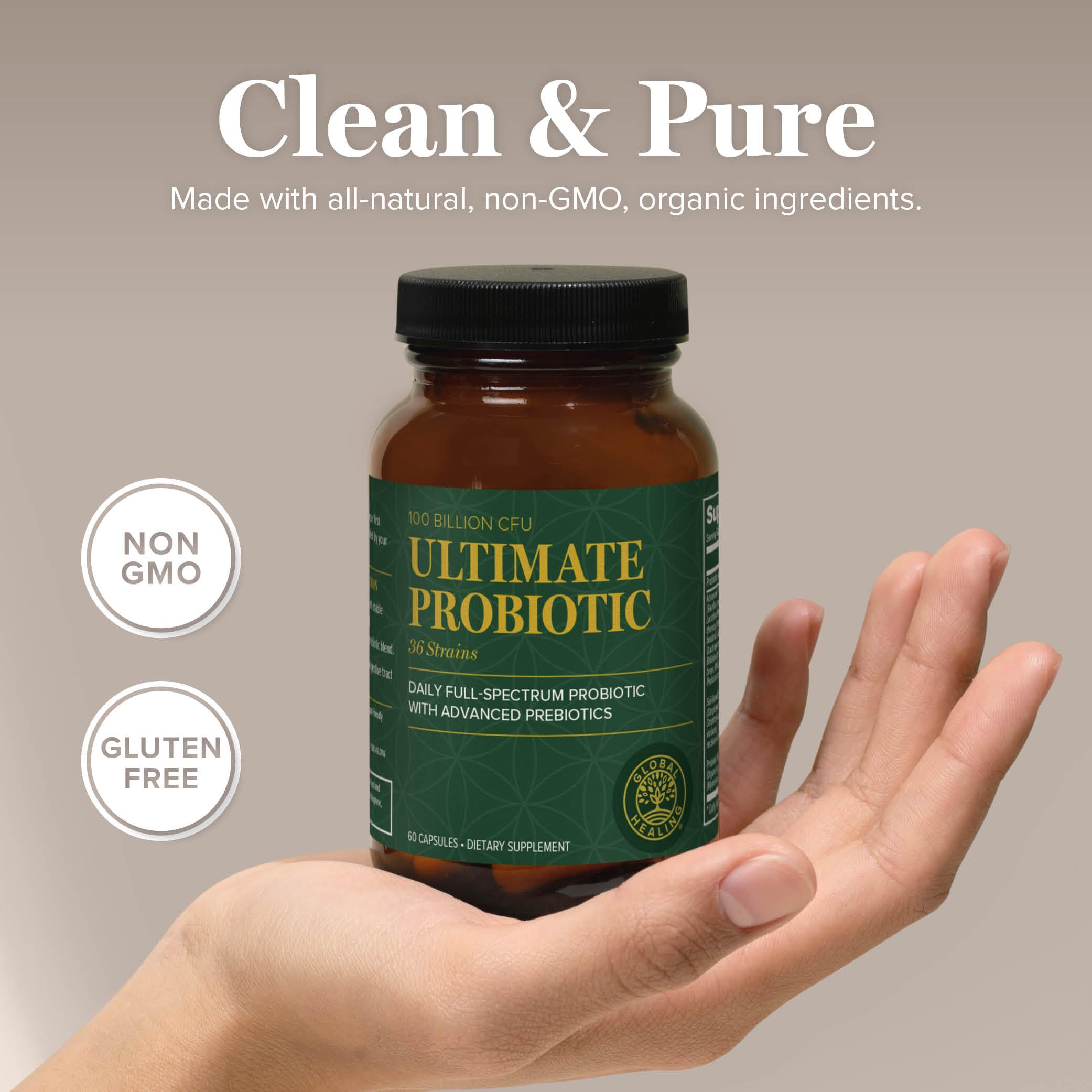 Global Healing Ultimate Probiotic Blend Supplement with Prebiotics and Probiotics for Digestive Health, Digestive Tract, & Immune System, Gut Health for Men & Women, Global Healing Center buy supplements canada