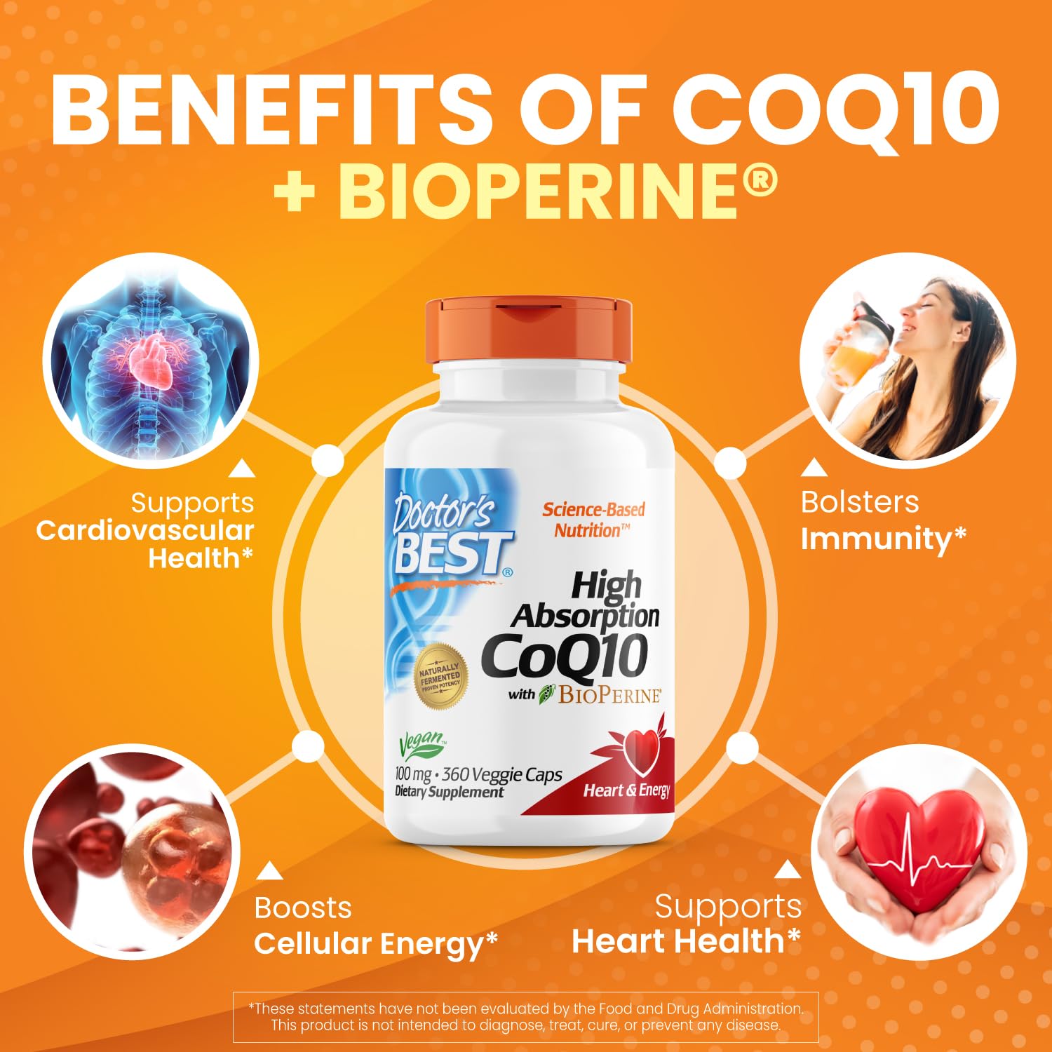 Doctor's Best High Absorption CoQ10 with BioPerine, Gluten Free, Naturally Fermented Doctor's BEST buy supplements canada