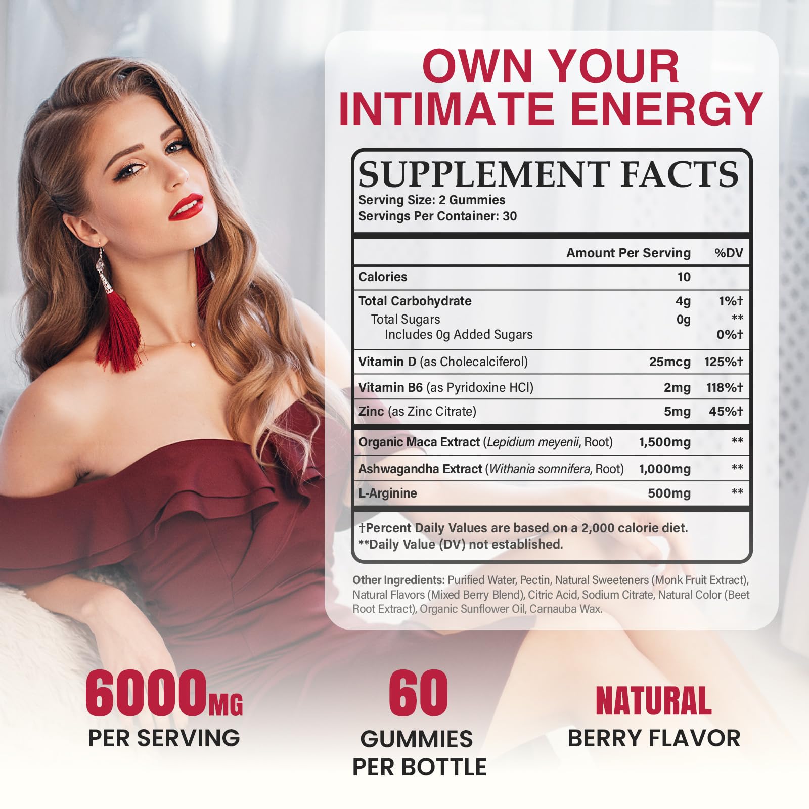 Libido Booster for Women with 1500mg Maca & 1000mg Ashwagandha, Vitamin D & B6, for Energy, Mood - Strongest Female Libido Booster + Hormone Balance for Women Cortisol Reducer | 0 Sugar, 60 Gummies Hewvrix buy supplements canada